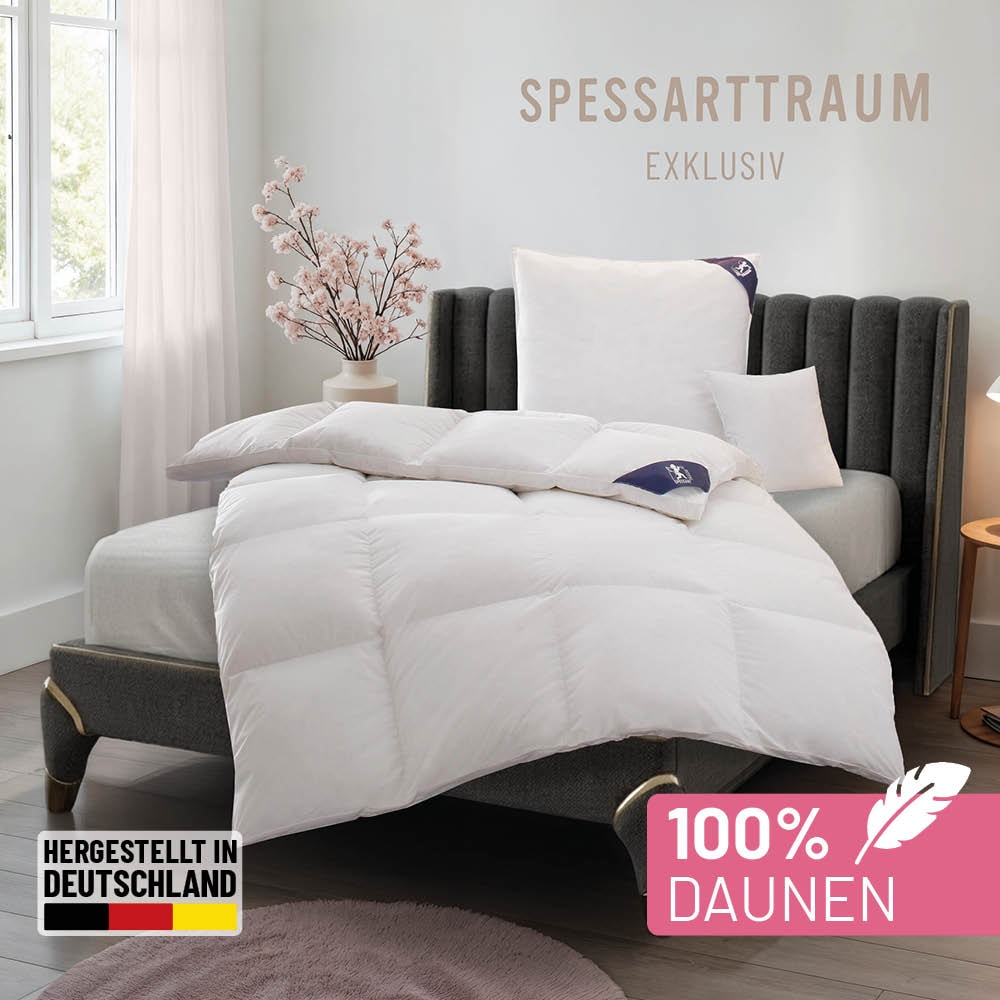 SPESSARTTRAUM Daunenbettdecke »Exklusiv, Bettdecken für Sommer und Winter, Decke« polarwarm Füllung 100DaunenKlasse1Downpasszertifiziert 1 Stk. tlg. 5 Wärmeklassen & 8 Größen, Bestseller