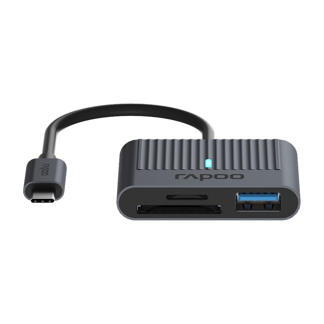 Rapoo Speicherkartenleser »UCR-3001 USB-C Kartenleser, Aluminiumgehäuse, grau«
