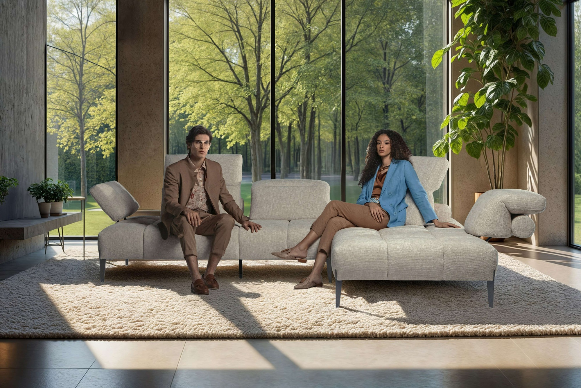 CALIA ITALIA Ecksofa »Skyline, Made in Italy, Design-Sofa, L-Form, mit Sitz günstig online kaufen