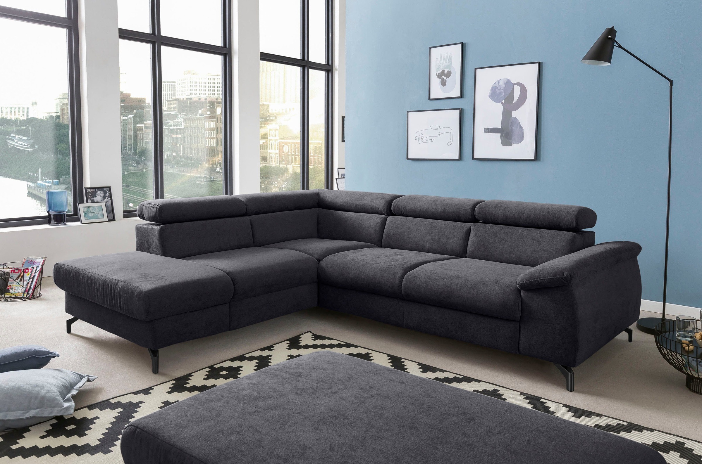 COTTA Polstergarnitur »Kitty L-Form, B: 249 bzw. 100 cm (Set: Ecksofa & Hoc günstig online kaufen