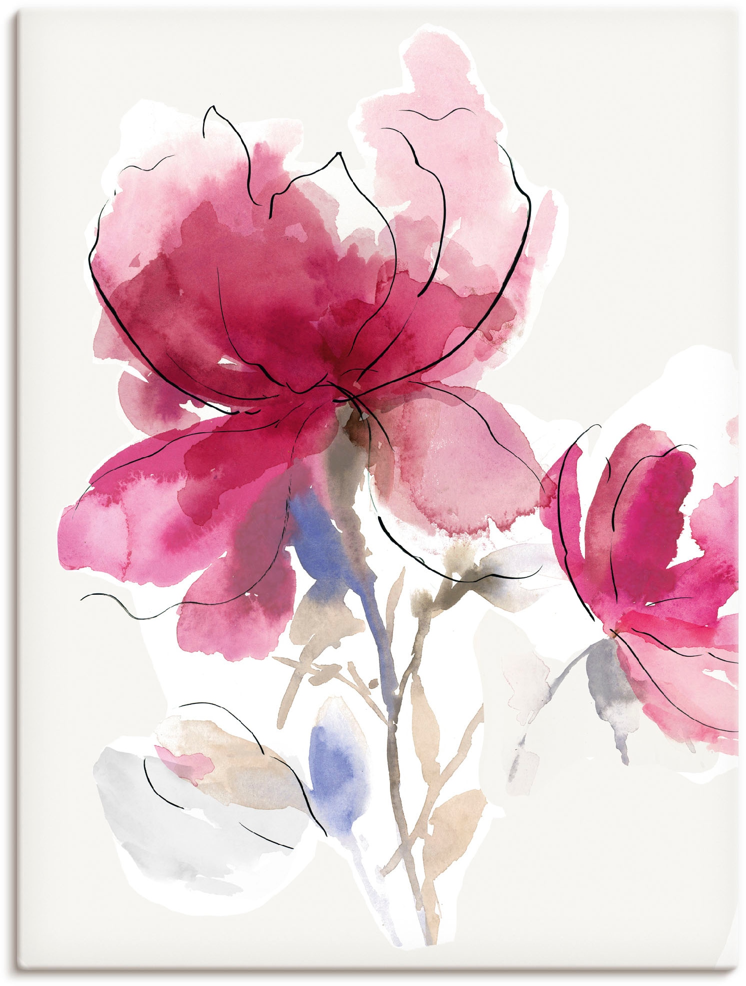 Artland Wandbild »Rosige Blüte I.«, Blumenbilder, (1 St.), als Alubild, Lei günstig online kaufen