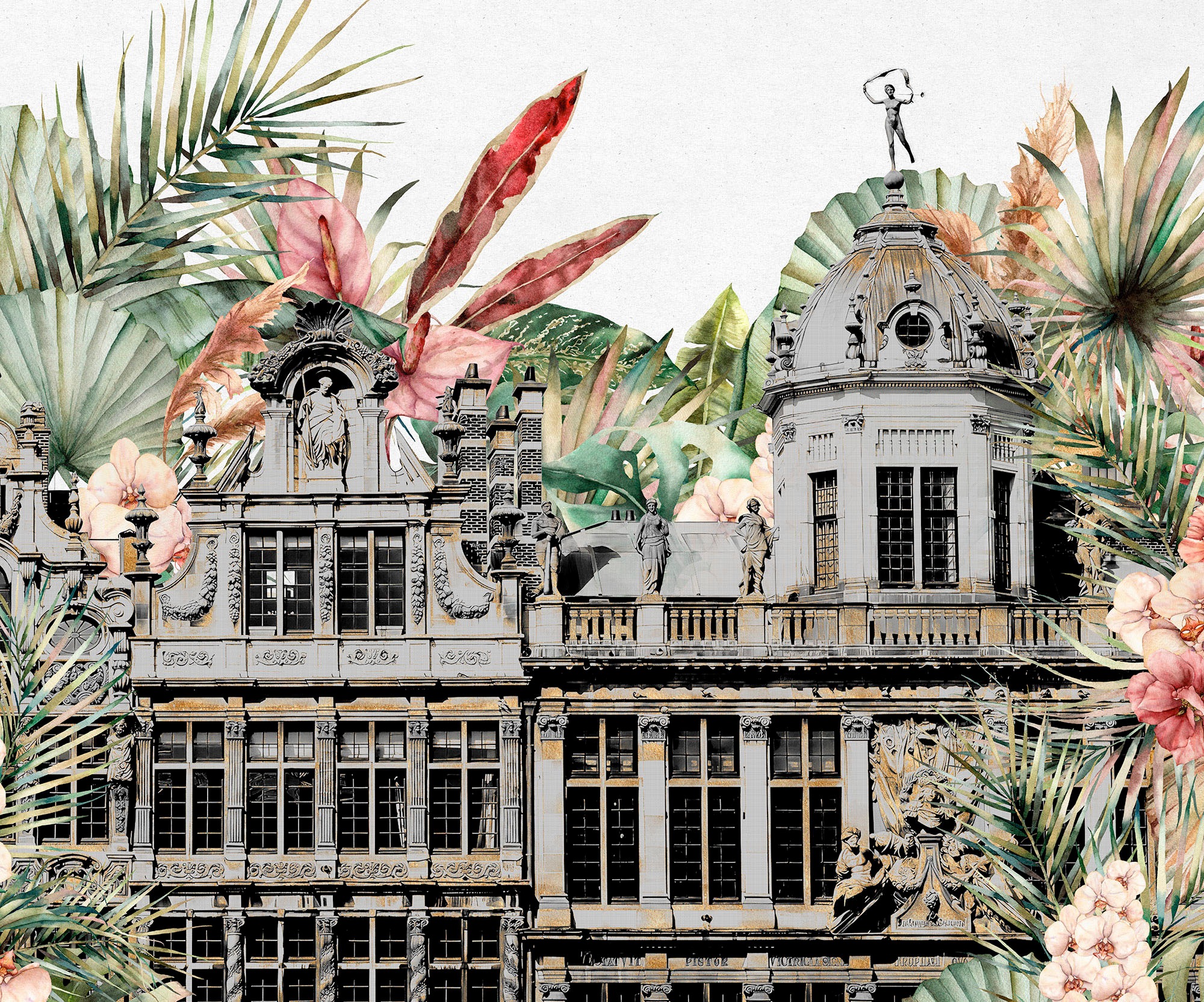 Komar Fototapete »Digitaldruck Vlies - Tropical Palace - Größe 300 x 250 cm günstig online kaufen