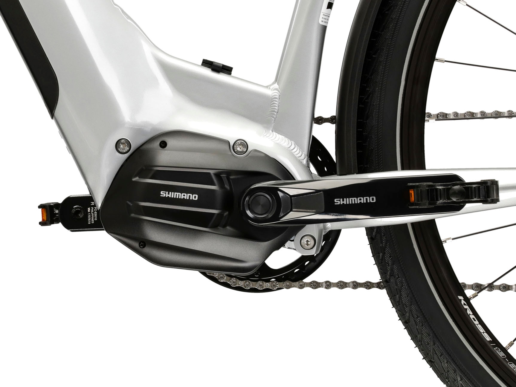 Kross E-Bike »KROSS E-Trekkingrad Trans 5.0 28" silber 9 Gänge«, 9 Gang, microSHIFT, ADVENT M619, Mittelmotor 250 W, Pedelec, Elektrofahrrad für Damen und Herren