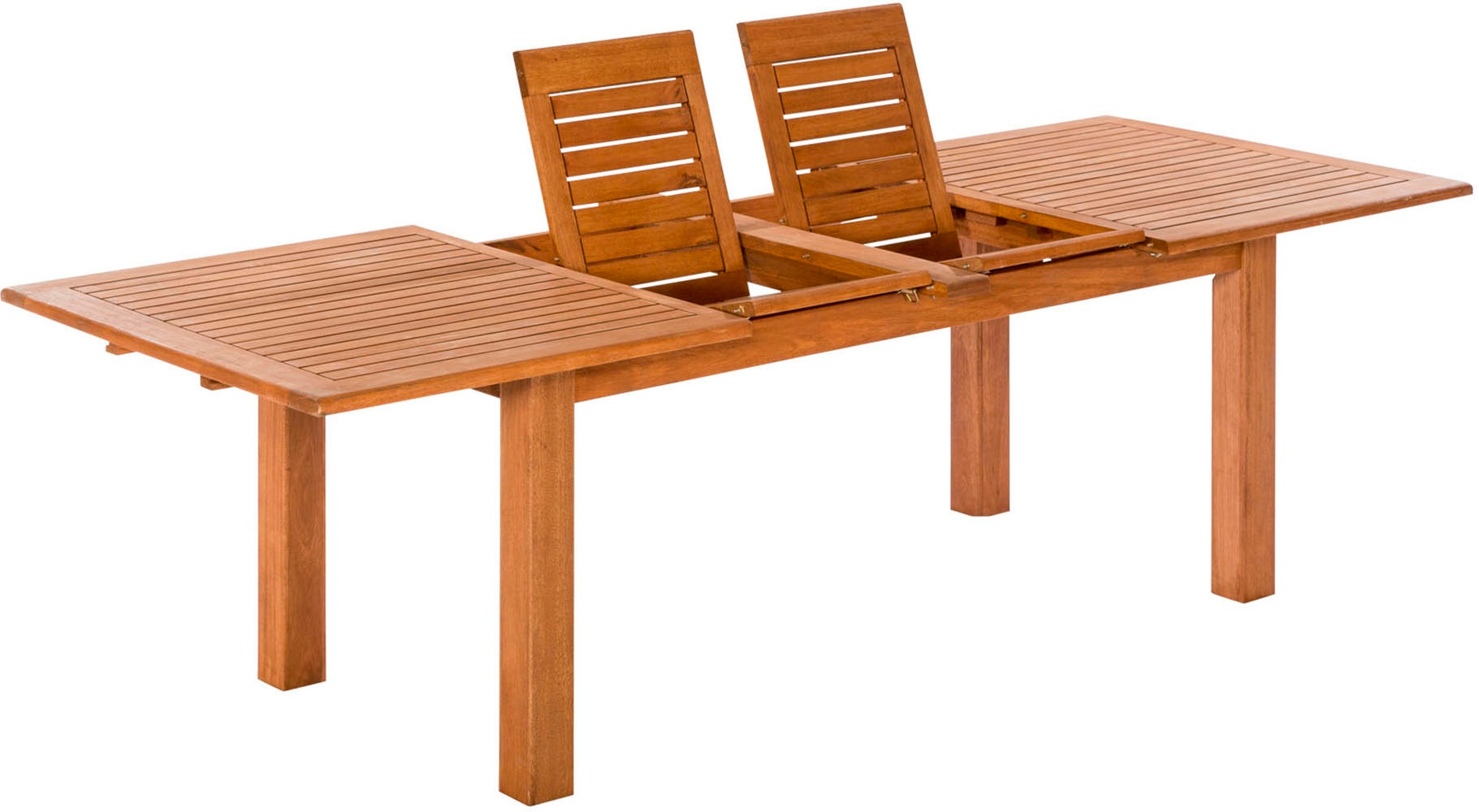 MERXX Garten-Essgruppe »»Arrone««, (Set, 9 tlg., Tisch doppelt ausziehbar: 100x 180/220/260x 75 cm), Sesselbeine aus Akazienholz, Beine 9x9 cm, Tischplatte 3 cm
