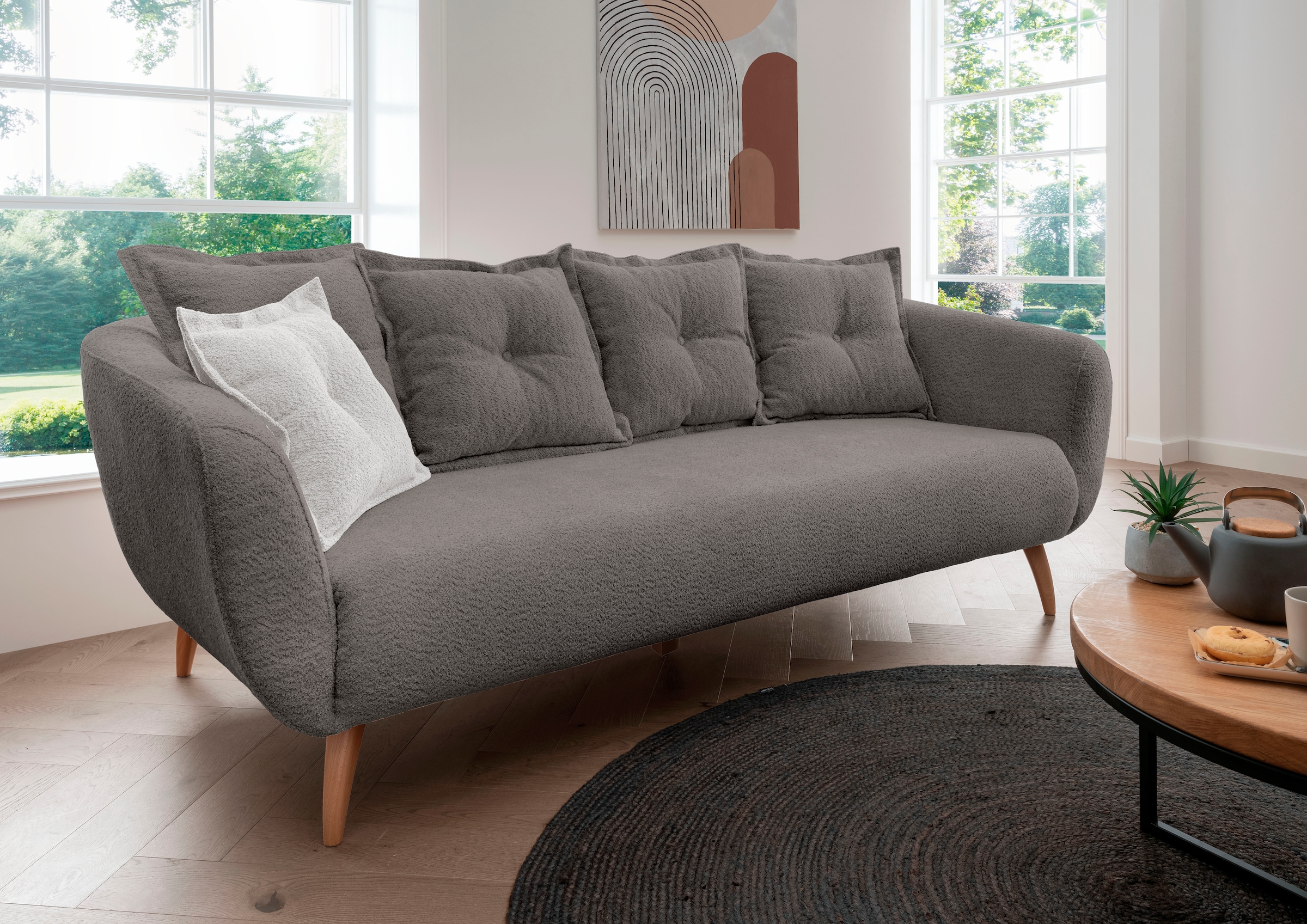 Home affaire 3-Sitzer »Baggio modern und romantisches Design, bequem«, Zier günstig online kaufen
