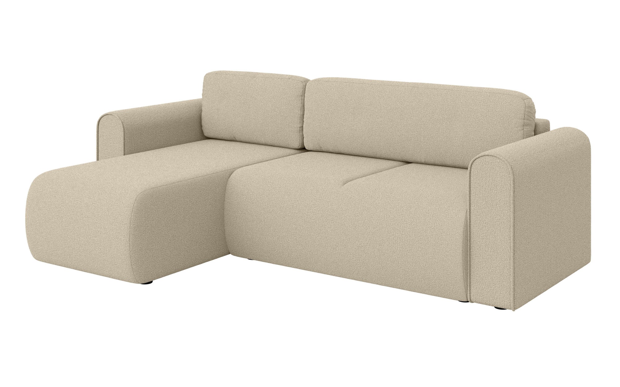 INOSIGN Ecksofa »Zacharia wahlweise Schlafsofa mit Bettkasten, B/T/H 250/166/86 cm«, L-Form mit Wellenunterfederung, Recamiere beidseitig montierbar