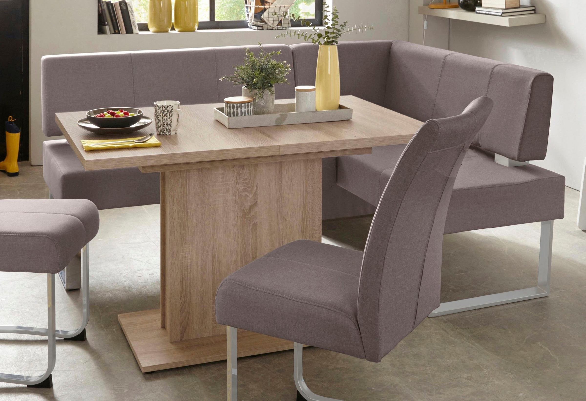 Home affaire Eckbank "Rab" in 2 Breiten (180 oder 200 cm), Bezug in verschi günstig online kaufen