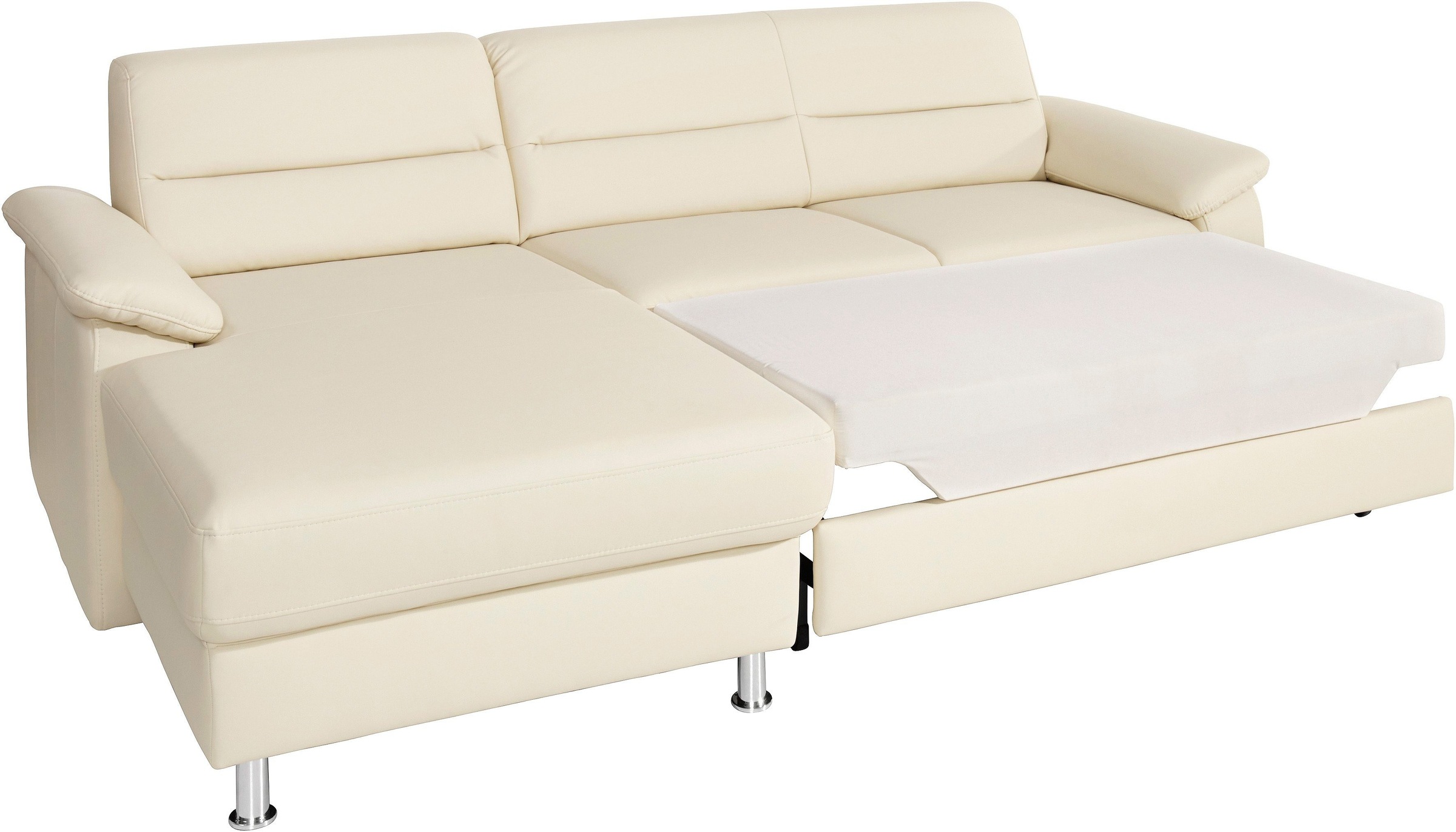 sit&more Ecksofa »Ascara L-Form«, inklusive Boxspring/Federkern-Polsterung, wahlweise mit Bettfunktion