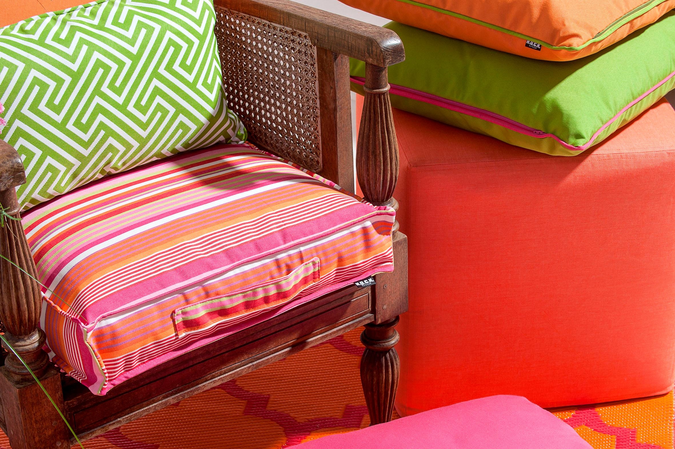 H.O.C.K. Sitzkissen »Yucatan Stripes« mit Streifenmuster