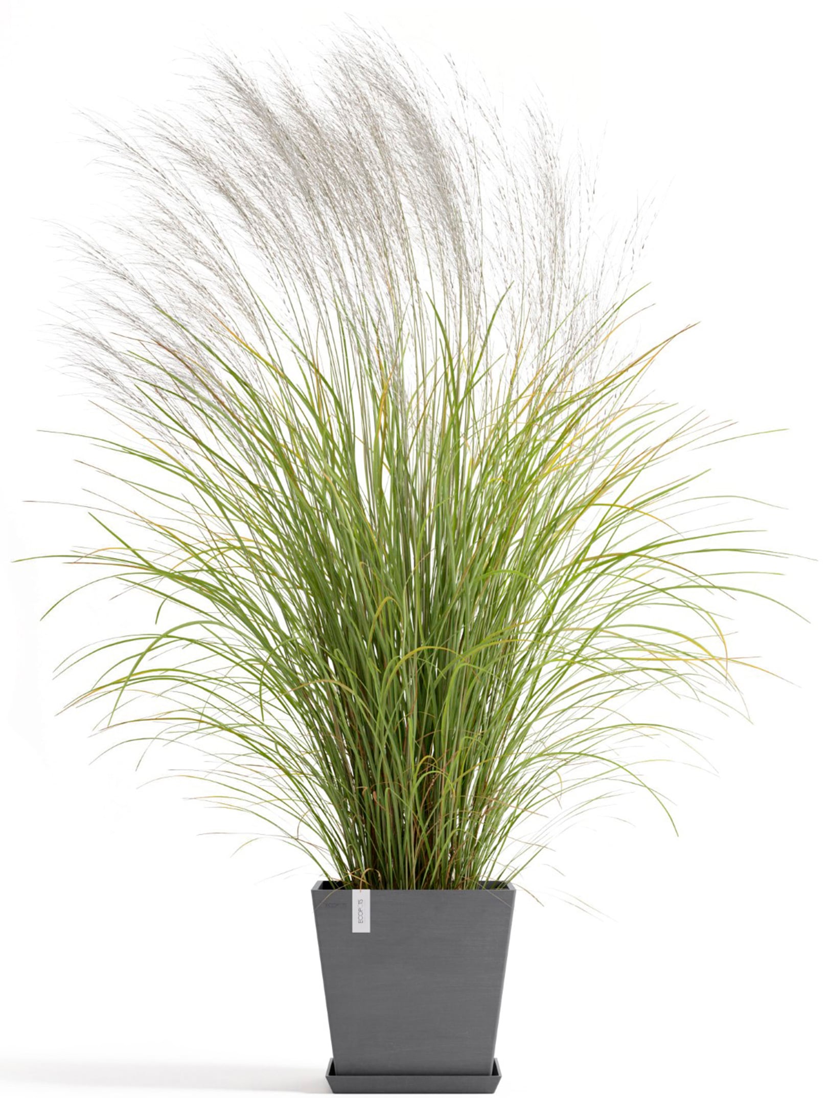 ECOPOTS Blumentopf »Rotterdam 35 + Wassersystem Grau« für innen und außen: frostsicher, bruchsicher und lichtbeständig