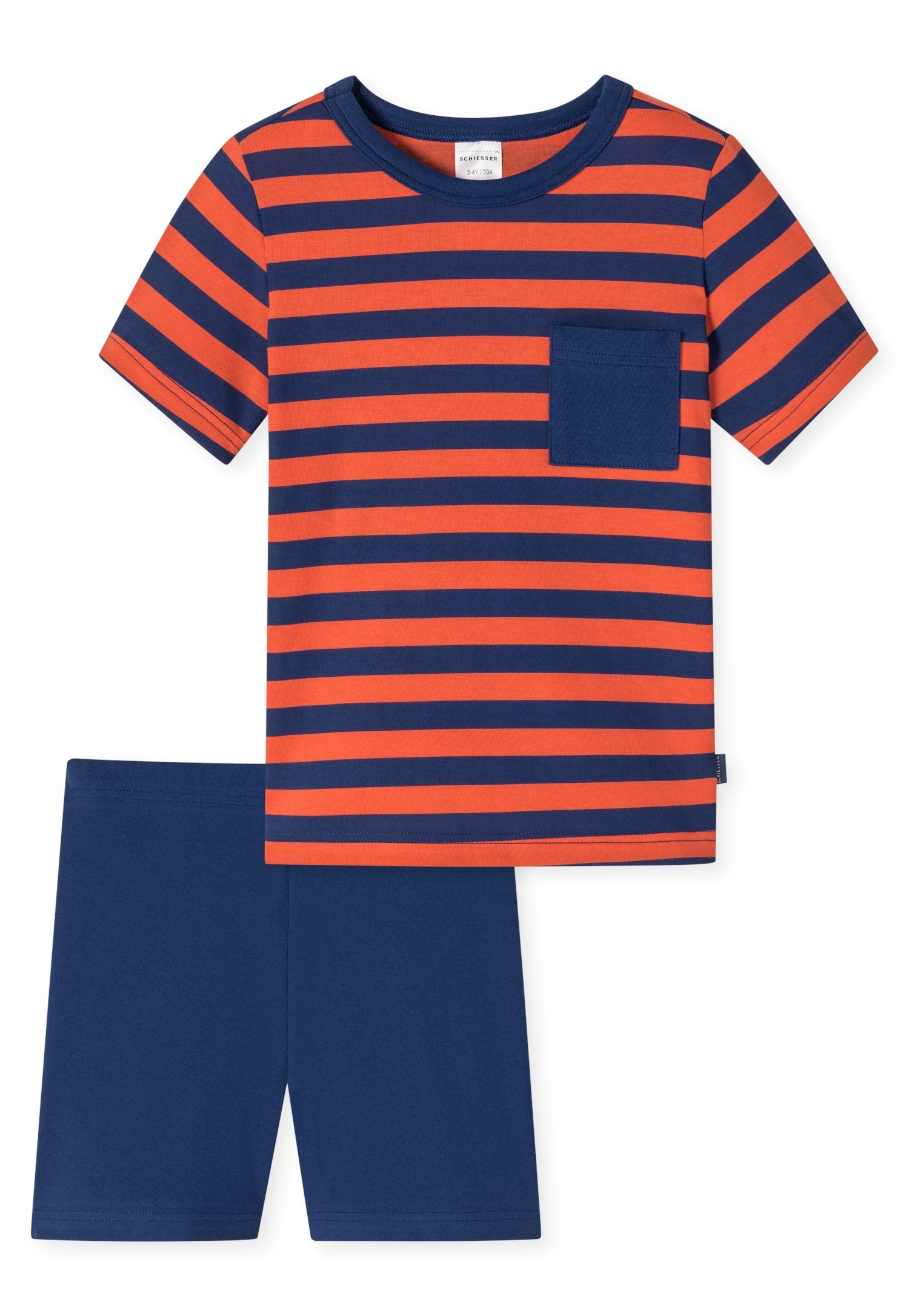 Schiesser Shorty »"Casual World"«, (Set, 2 tlg.), mit Ringelshirt