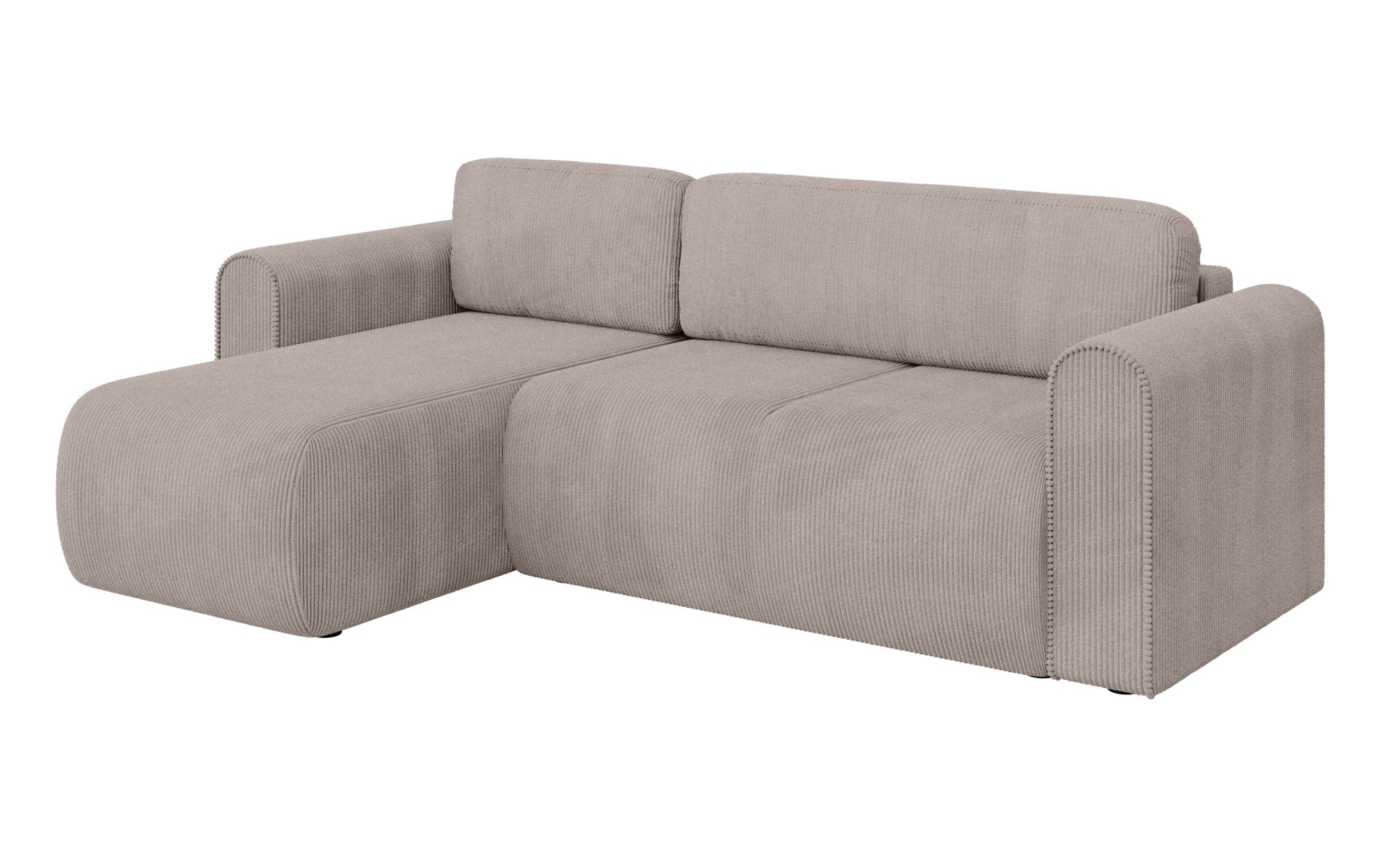INOSIGN Ecksofa »Zacharia wahlweise Schlafsofa mit Bettkasten, B/T/H 250/166/86 cm«, L-Form mit Wellenunterfederung, Recamiere beidseitig montierbar