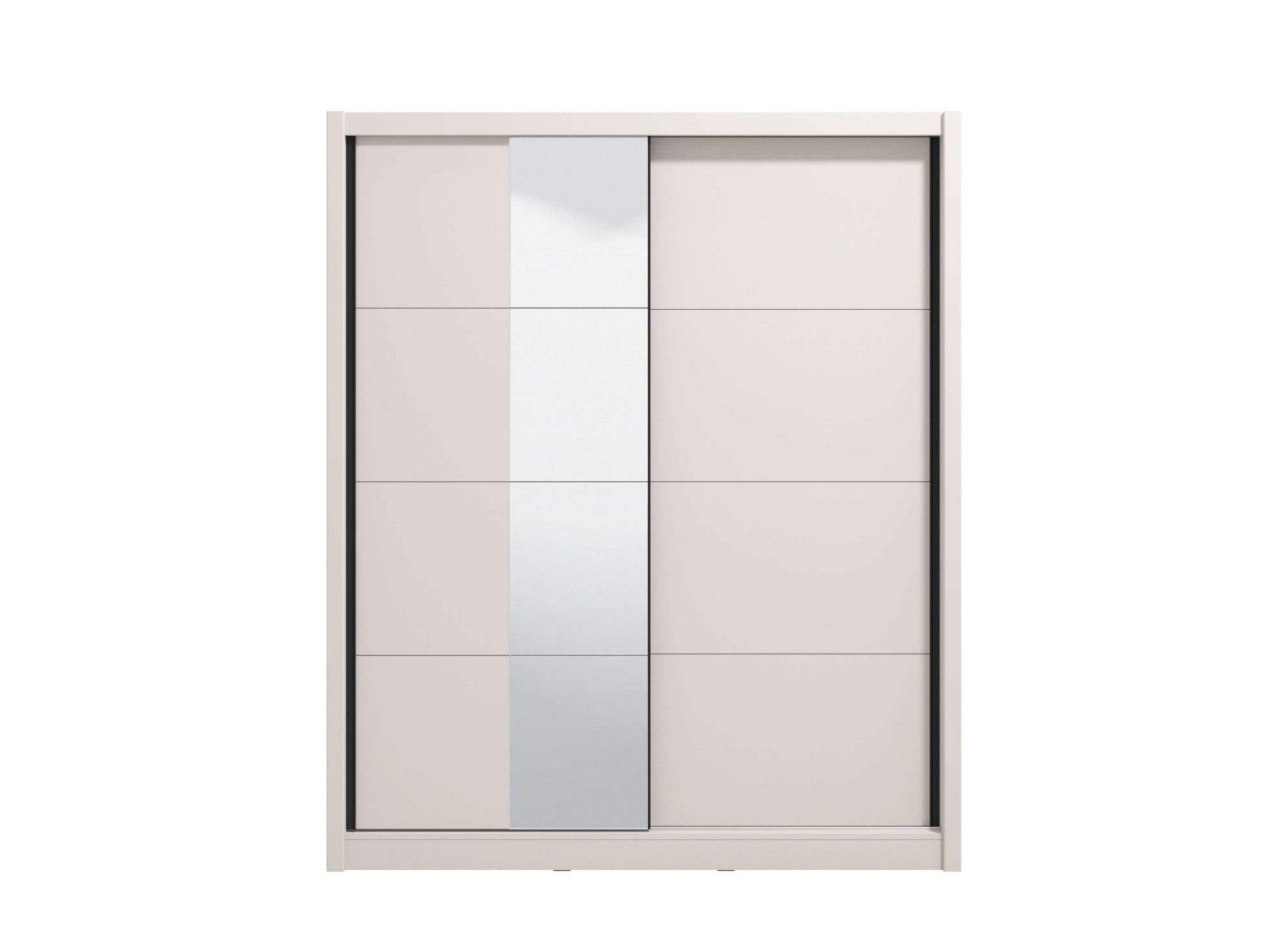 INOSIGN Schwebetürenschrank »Albi, Schlafzimmerschrank, Wäscheschrank in cashmere oder weiß«, Kleiderschrank mit Spiegel MIT Innenausstattung,FSC®-zertifiziert