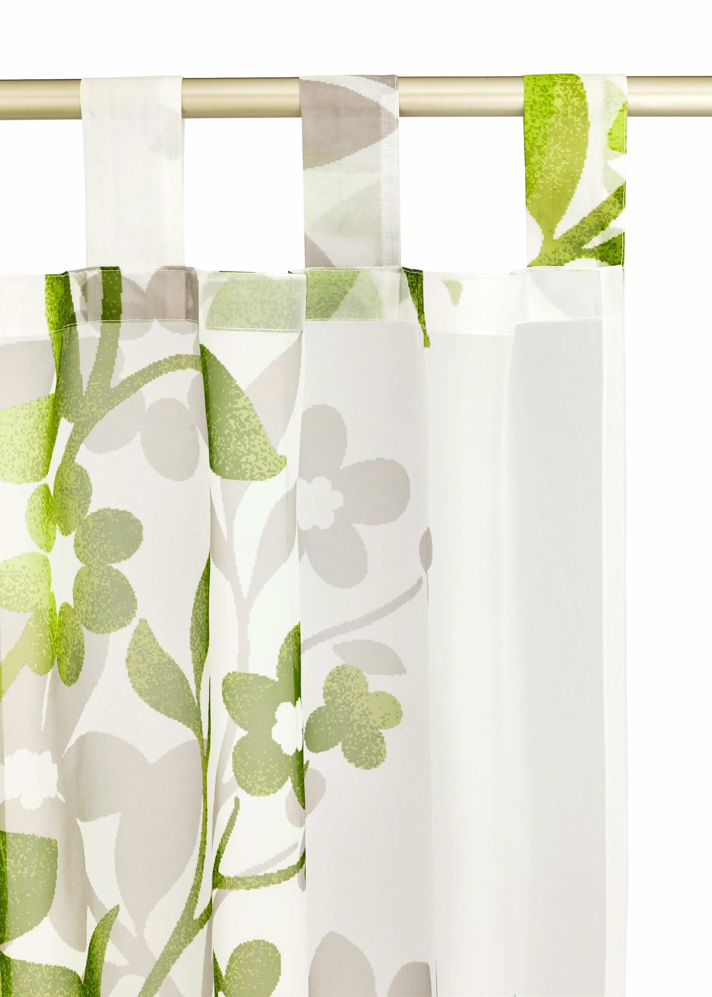 OTTO home Gardine »Ina« Schlaufen 2 Stk. tlg. 2-er Set, einseitig floral bedruckt, Voile, Blumen