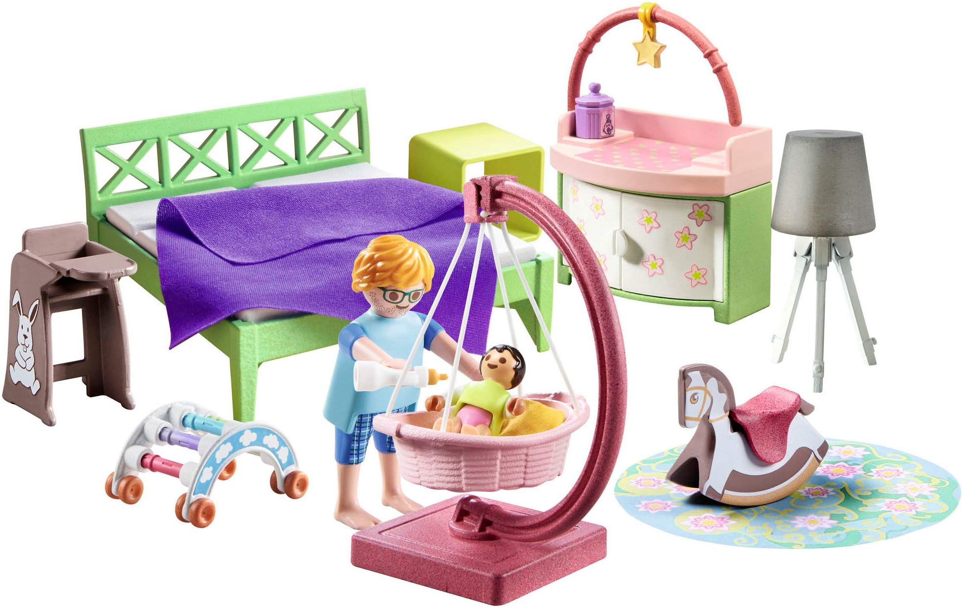 Playmobil® Konstruktions-Spielset »Schlafzimmer mit Babyspielecke (71609), myLife«, (50 St.), Made in Europe