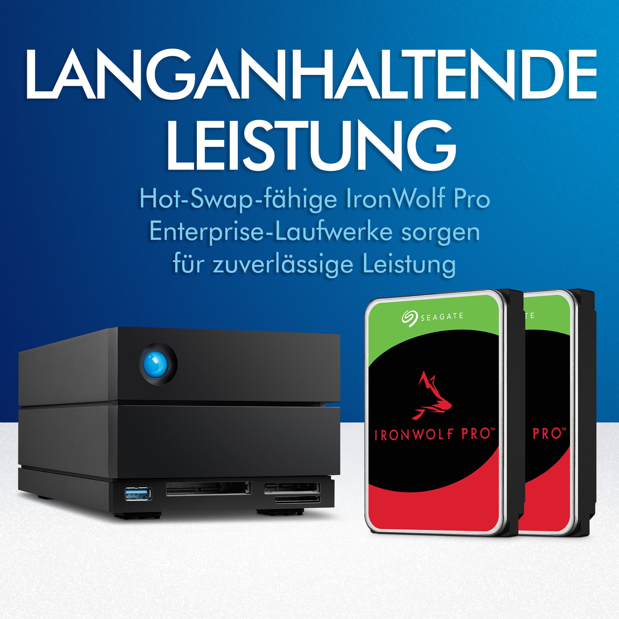 LaCie HDD-NAS-Festplatte »2big Dock Thunderbolt™3« 40 TB Anschluss DisplayPort | SD-/CF-Kartensteckplätze | Thunderbolt 3 | USB 3.2 Gen-2
