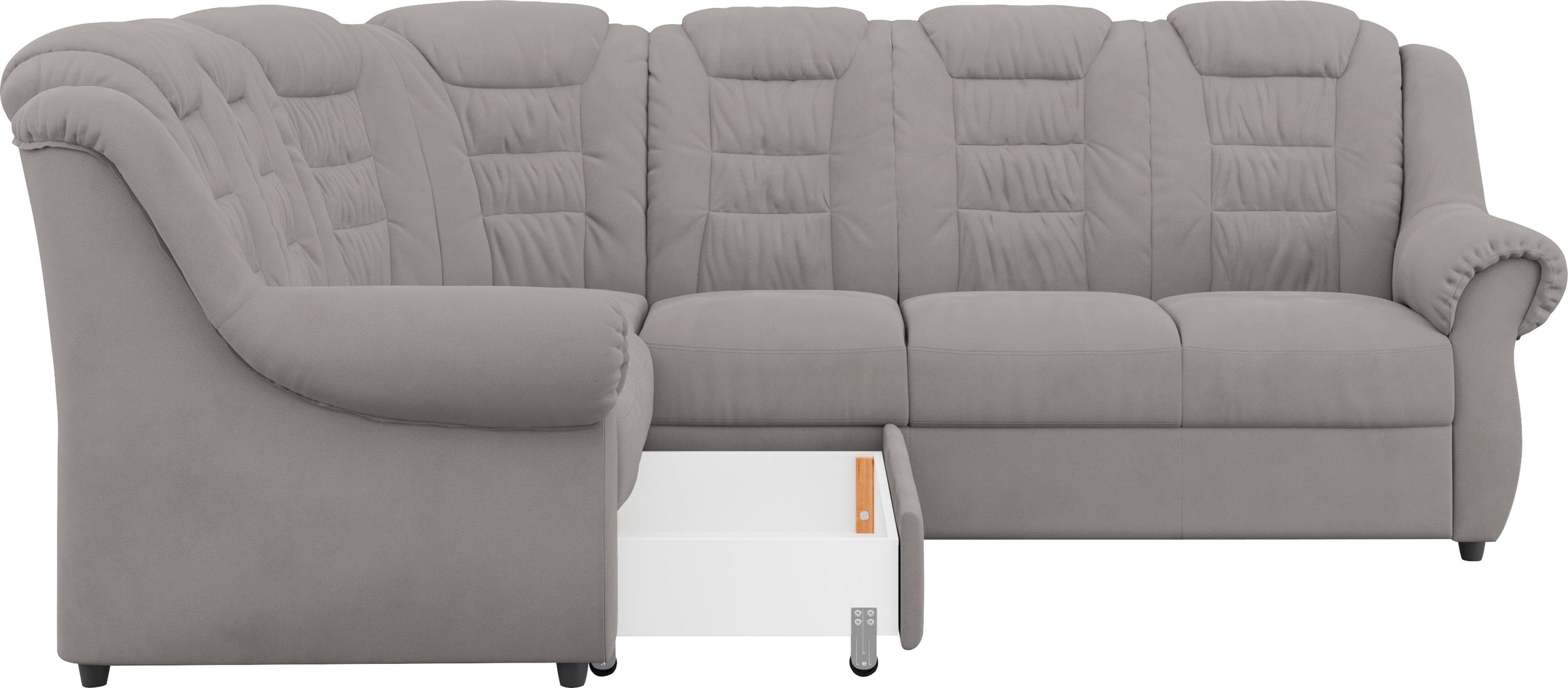 Home affaire Ecksofa »Boston L-Form«, mit hoher Rückenlehne, optional mit Bettfunktion und Stauraum