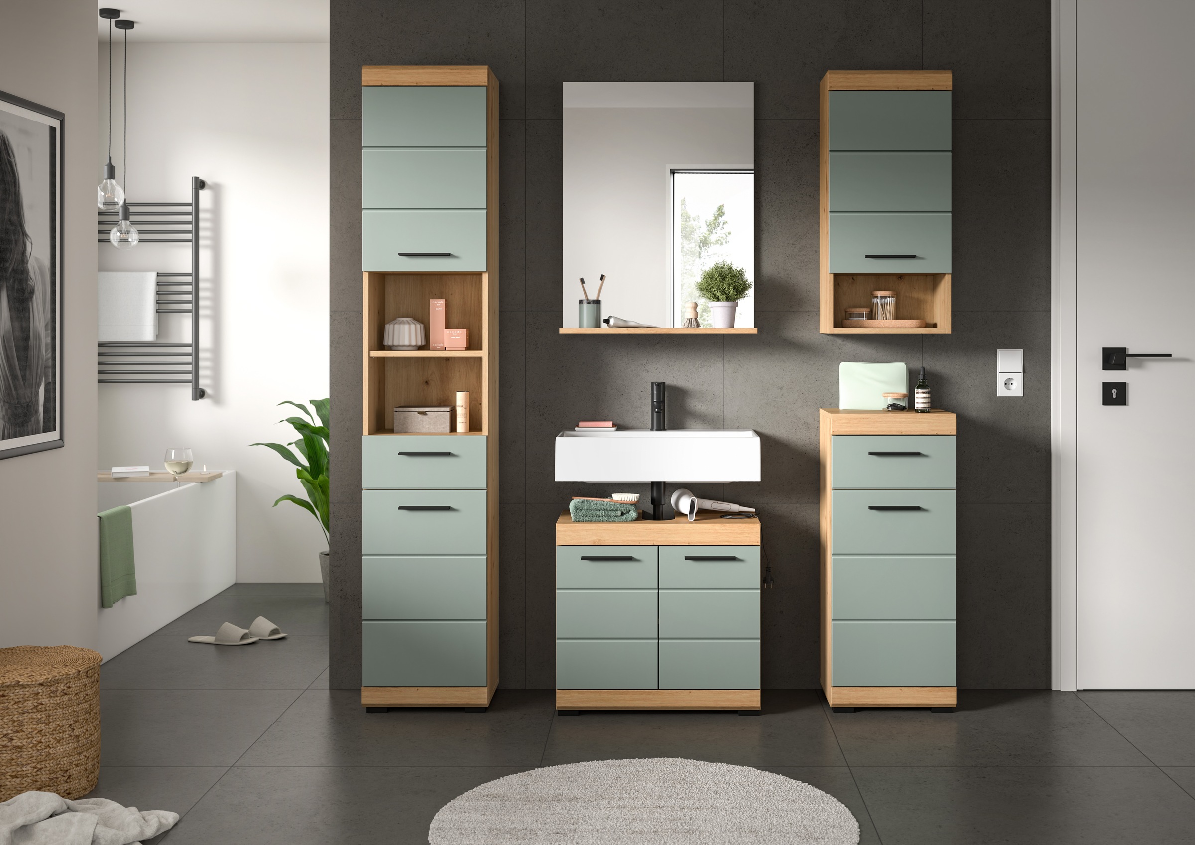 INOSIGN Badmöbel-Set »Siena, 5 teilig, bestehend aus:« Set, TOPSELLER!, 5 S günstig online kaufen