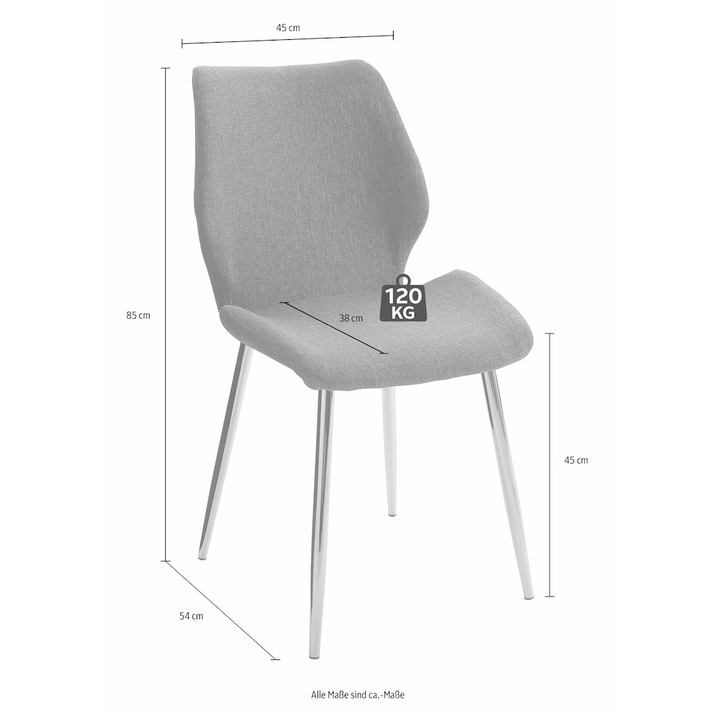 INOSIGN Esszimmerstuhl, (Set), 2 St., Webstoff