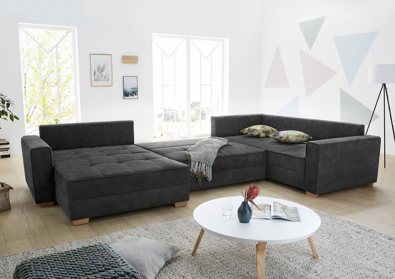 Jockenhöfer Gruppe Wohnlandschaft »Brixen U-Form« Bettfunktion, Bettkasten, günstig online kaufen