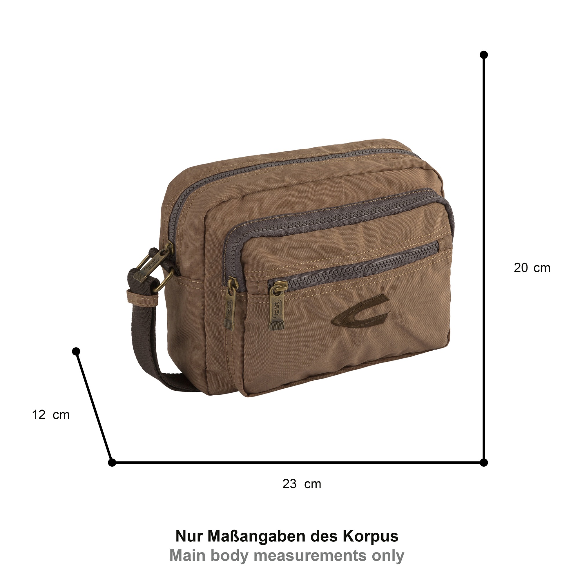 camel active Umhängetasche »Journey« aus leichtem robusten Nylon, funktional perfekt für alle Lebenslagen