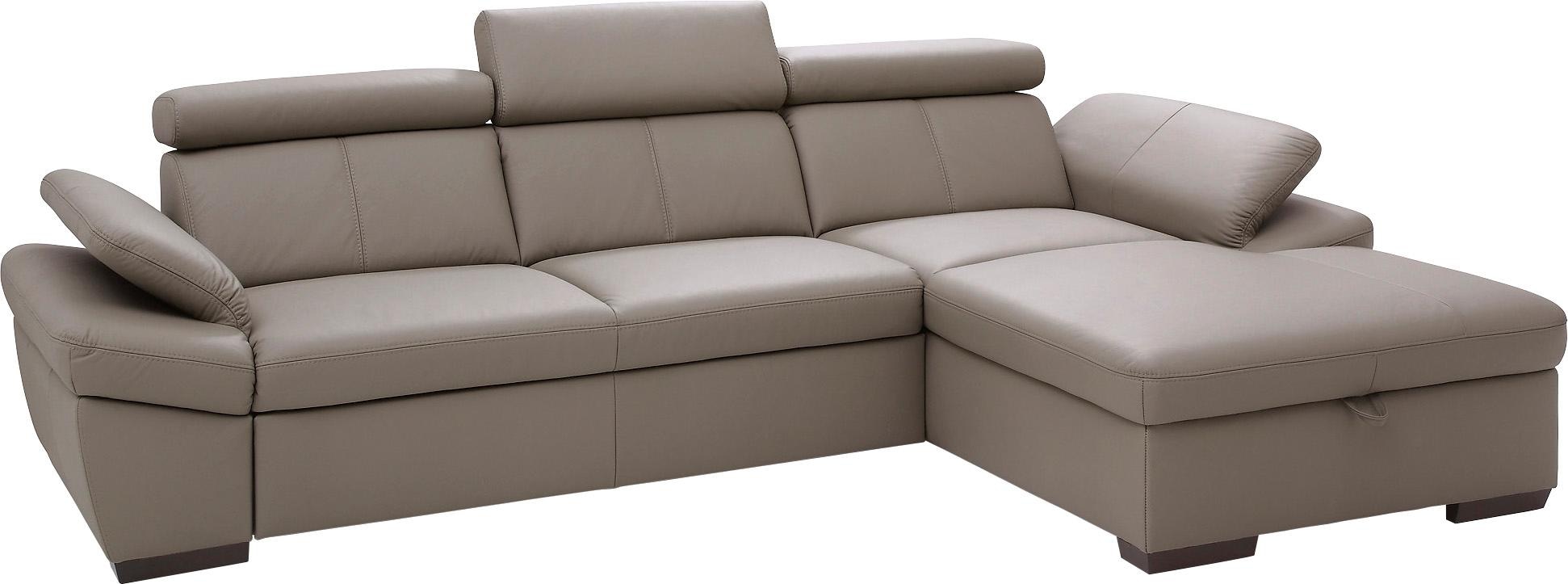 exxpo - sofa fashion Ecksofa »Salerno, klassisch modernes Funktionssofa, hoher Sitzkomfort, L-Form«, inkl. Kopf- und Armteilverstellung, wahlweise mit Bettfunktion