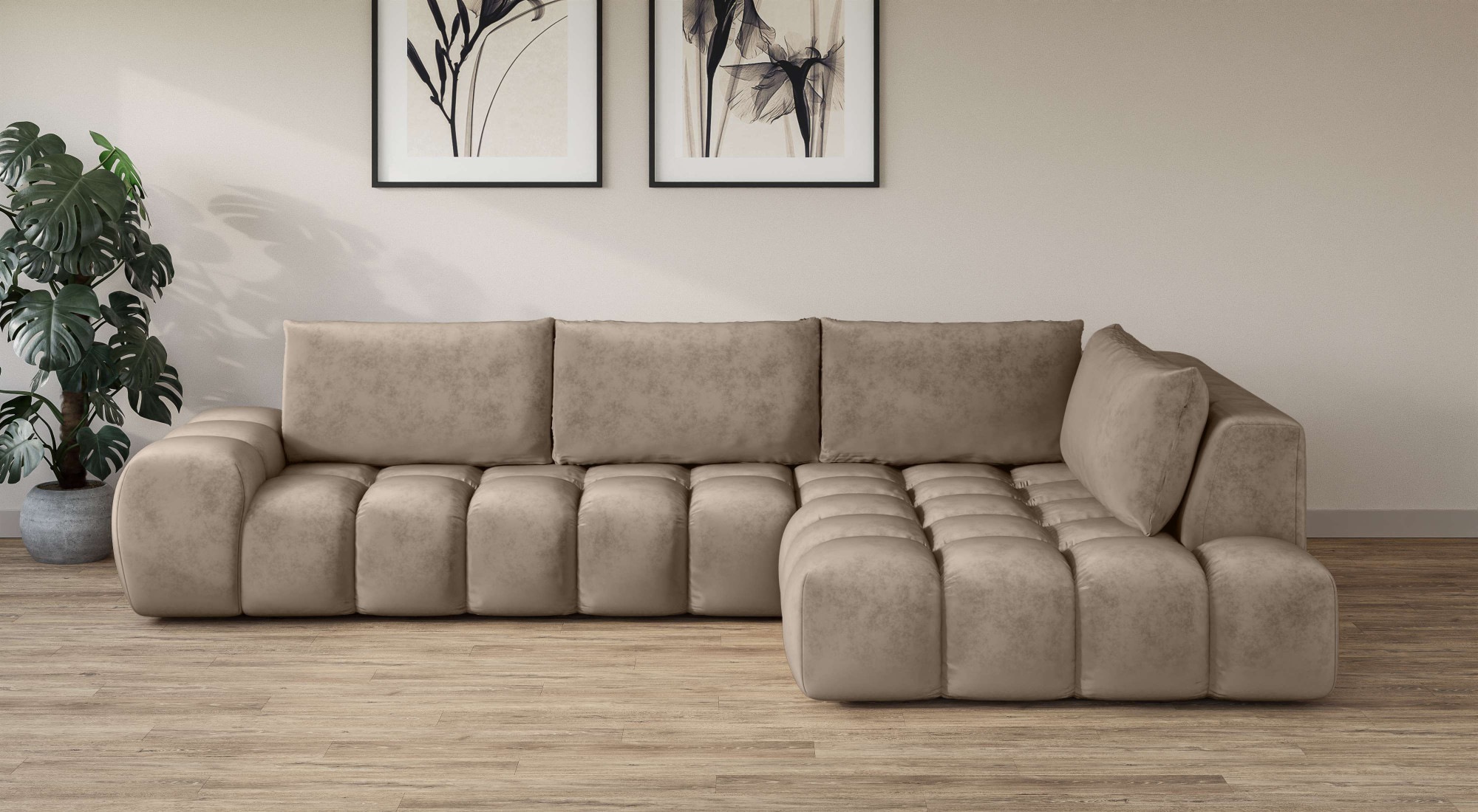 INOSIGN Ecksofa »AZITA klein, L-Form, elegant und bequem Designsofa«, lose günstig online kaufen