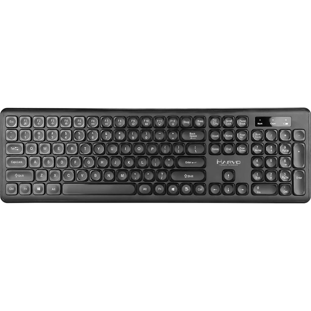 MARVO Tastatur- und Maus-Set »Marvo Wireless/kabellose Tastatur und Maus«