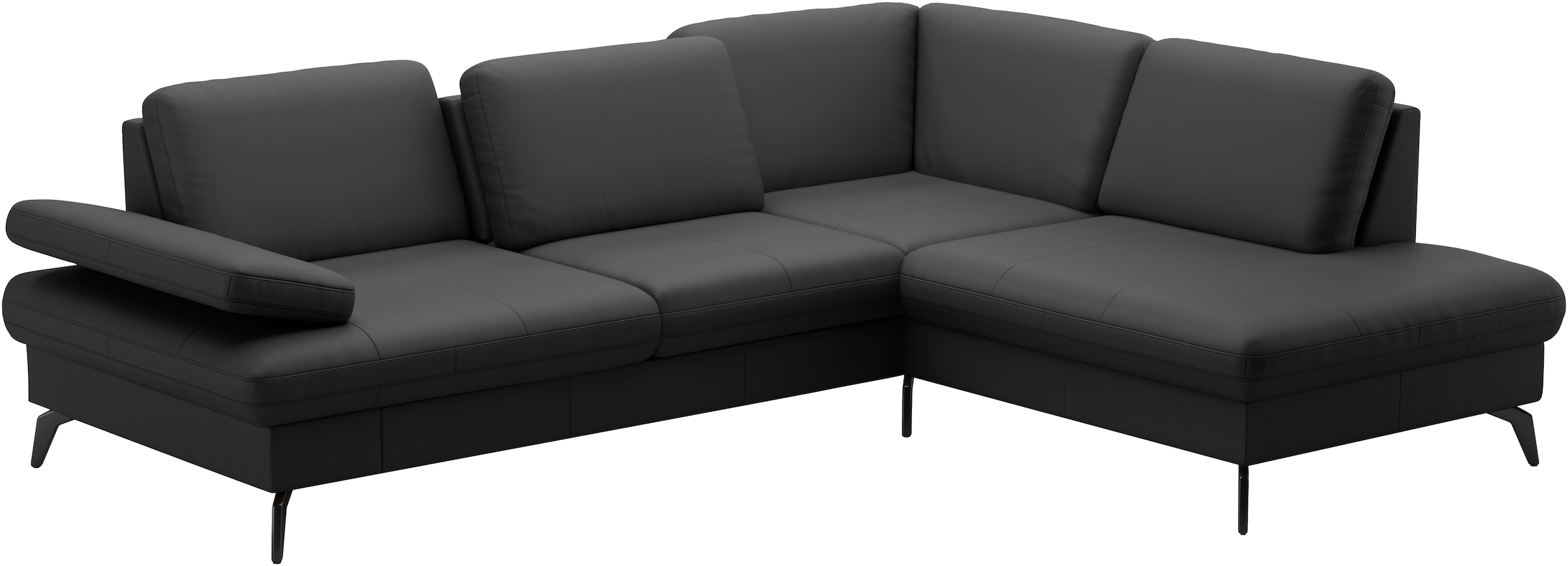sit&more Ecksofa »Morris L-Form, inkl. Sitztiefenverstellung«, wahlweise mit Armteilverstellung, Bettfunktion & Bettkasten