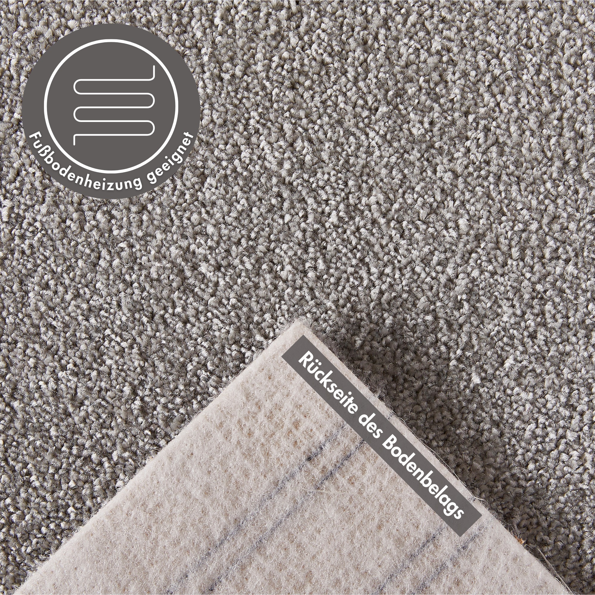 Andiamo Teppichboden »Verona, Velours, Made in Belgium«, rechteckig, 6 mm Höhe, Uni Farben, Breite 400 cm oder 500 cm, strapazierfähig, pflegeleicht