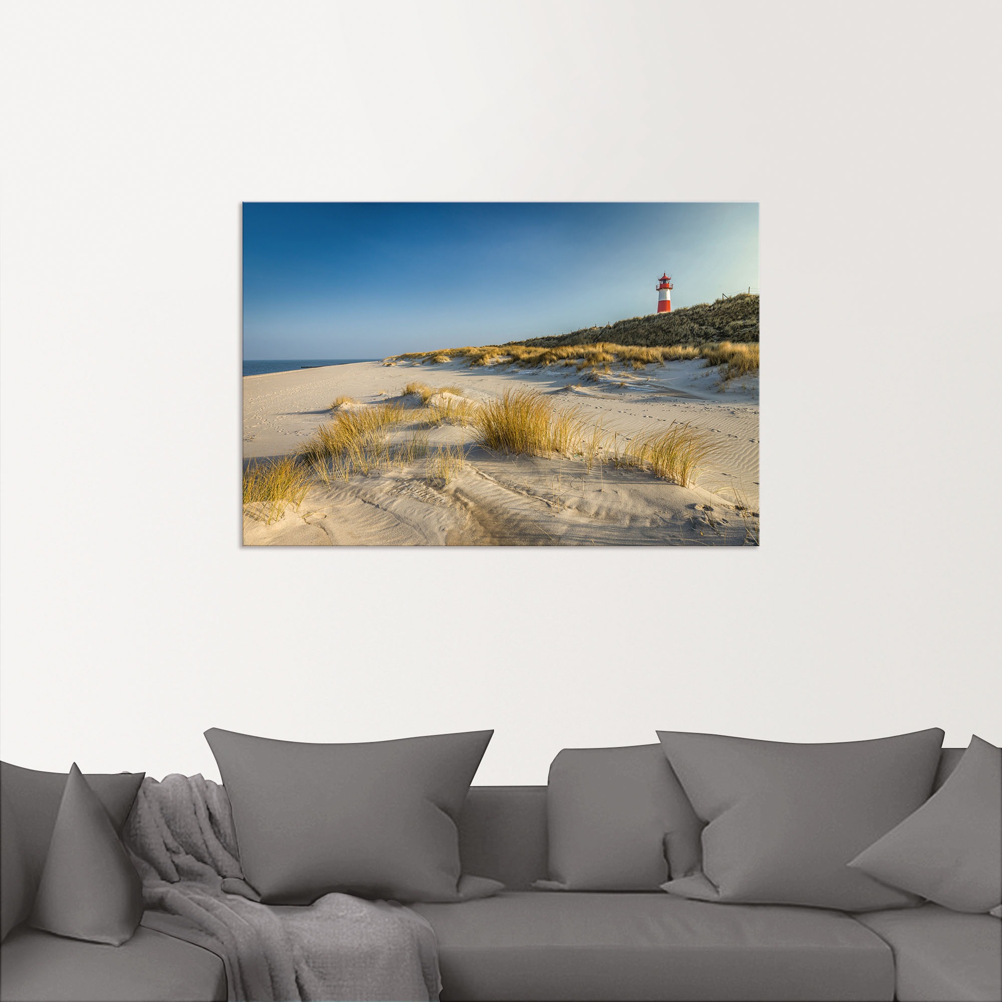 Artland Wandbild »Leuchtturm List-Ost Ellenbogen-Halbinsel«, Strandbilder, (1 St.), als Alubild, Outdoorbild, Leinwandbild, Poster in verschied. Größen