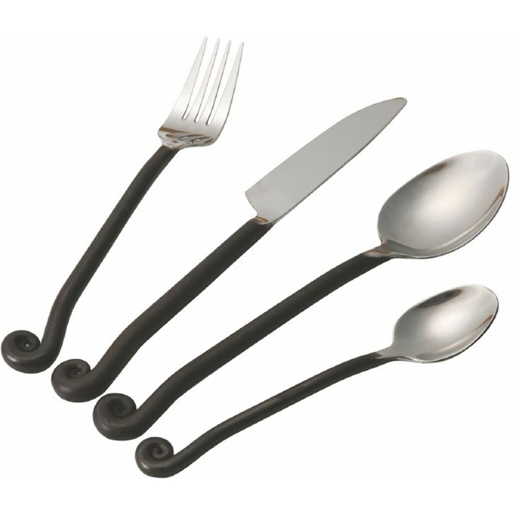 Villa d'Este Besteck-Set »Materia Black«, (Set, 24 tlg.)