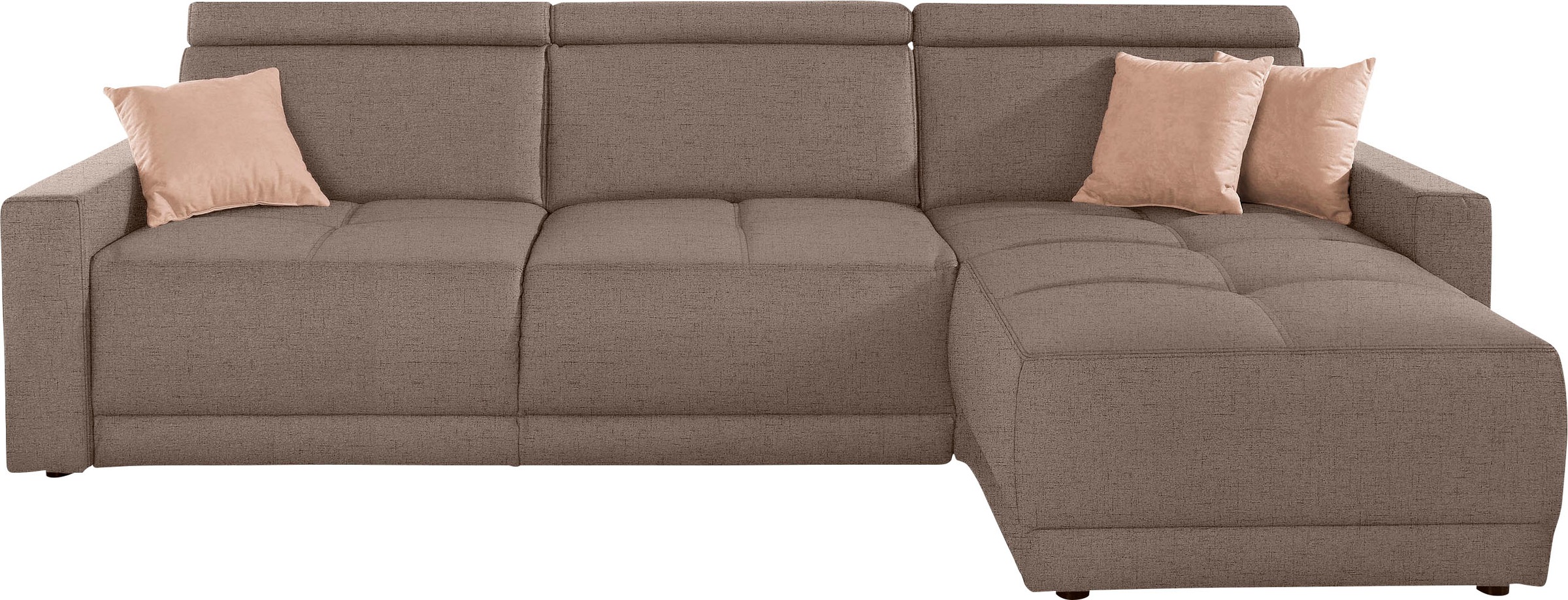 DOMO collection Ecksofa »Ava mit moderner Sitzheftung & toller Doppelnaht, günstig online kaufen