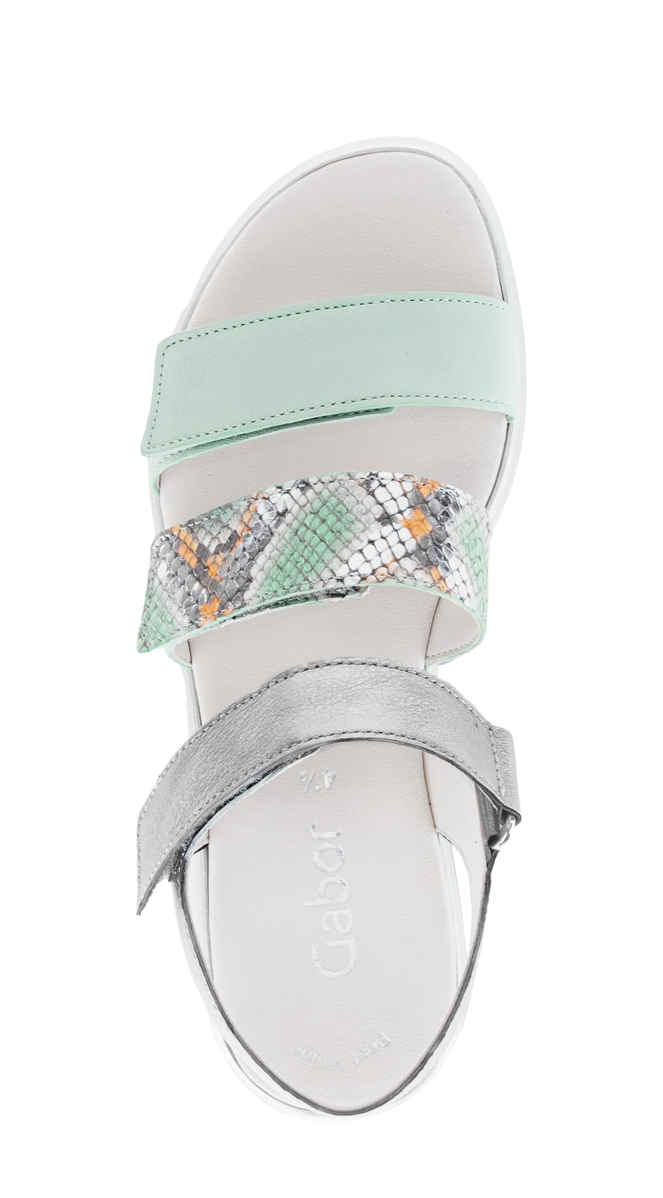 Gabor Keilsandalette  Plateau, Riemchensandale, Sommerschuh mit Kontrastbesatz