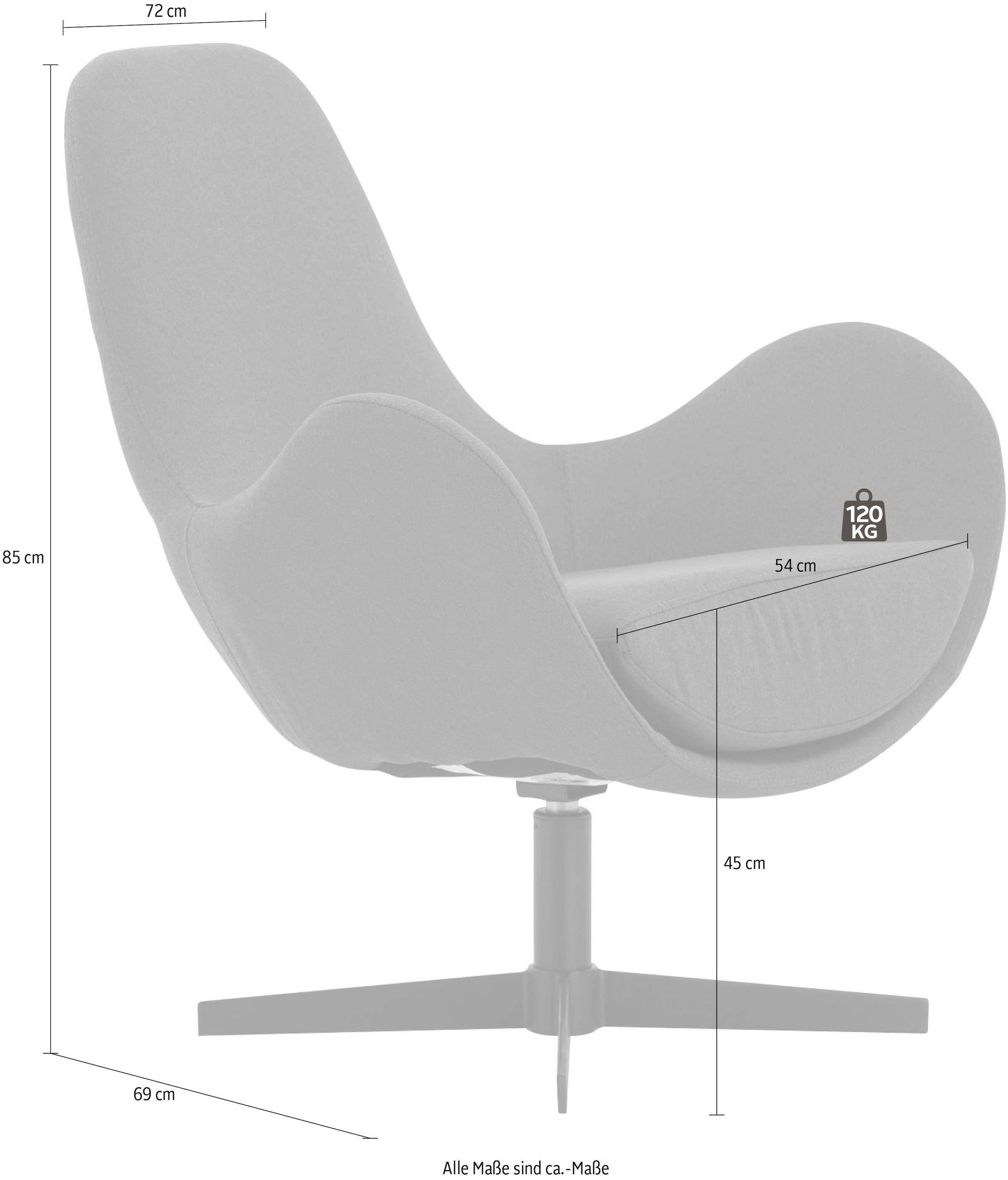 SalesFever Drehsessel, Relaxsessel in moderner Optik