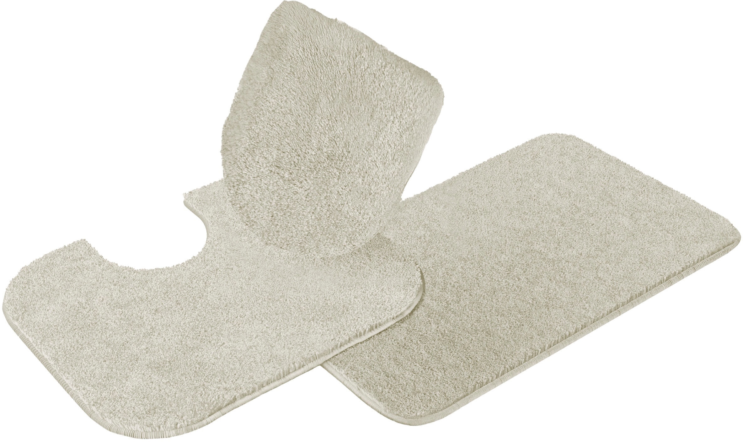 Grund Badematte »Melos, Badvorleger, Badezimmer Teppich, sehr weich«, rutschhemmend beschichtet, fußbodenheizungsgeeignet, melierte Optik, sehr weicher Flor, Melange-Effekt, Made in Europe
