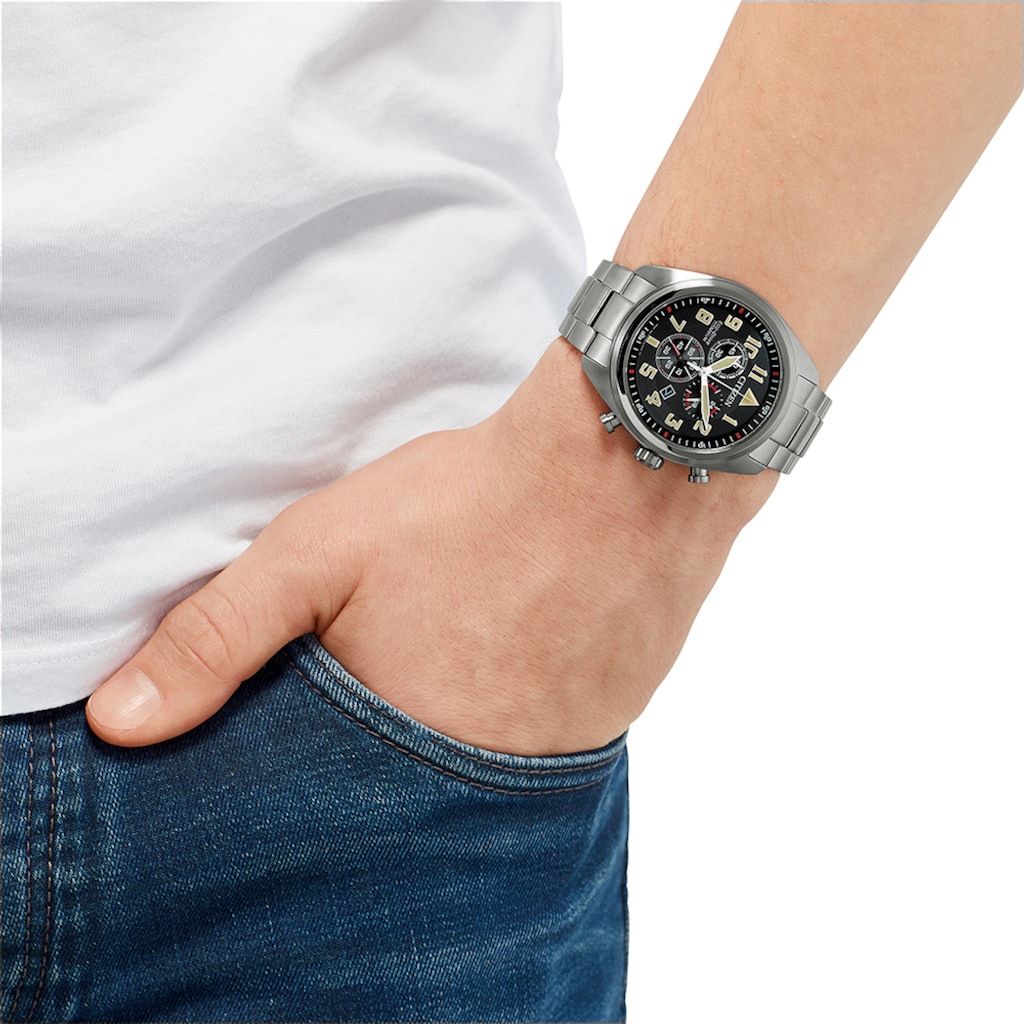 Citizen Chronograph »AT2480-81E«, Armbanduhr, Herrenuhr, Solar, Stoppfunktion