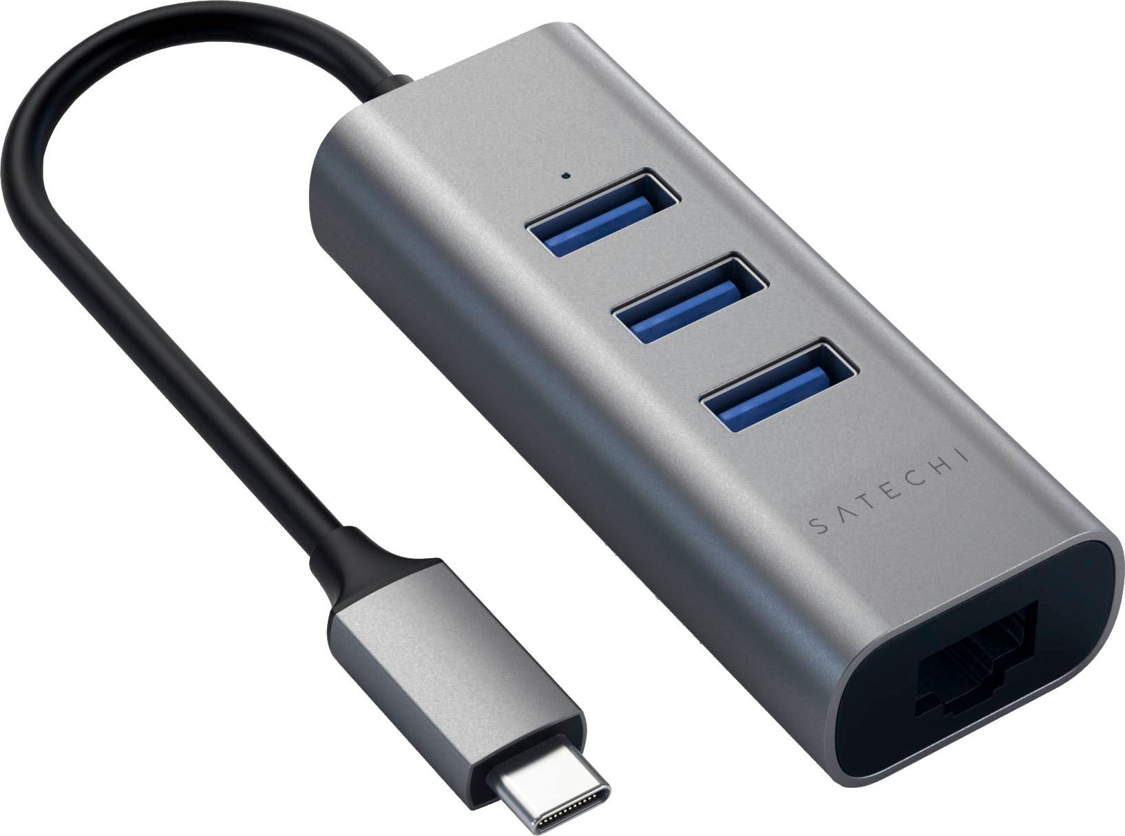 Satechi USB-Adapter »Type-C 2-in-1 3 Port USB 3.0 Hub & Ethernet«, USB 3.0 Typ A zu USB Typ C