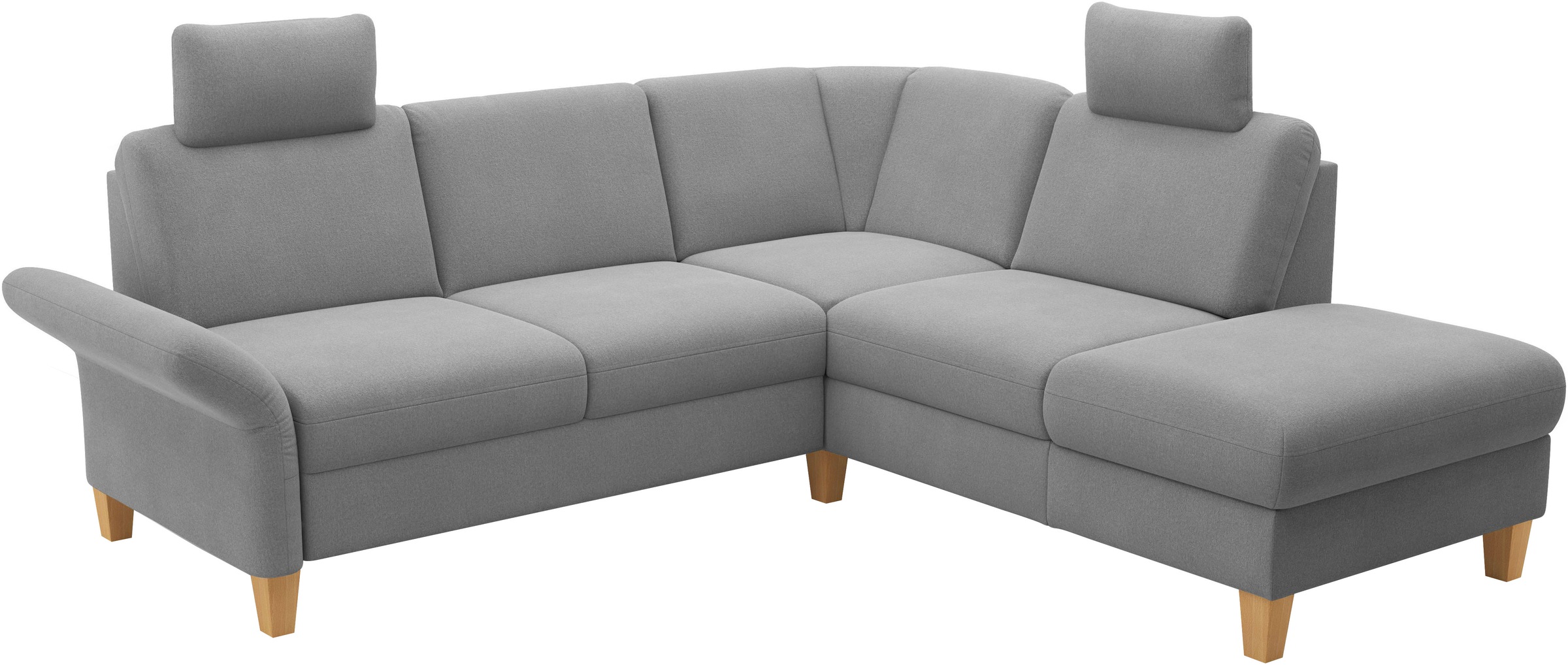 Home affaire Ecksofa »Rochelle«, wahlweise mit Armlverstellung, Klappbett mit Rollen & Bettkasten