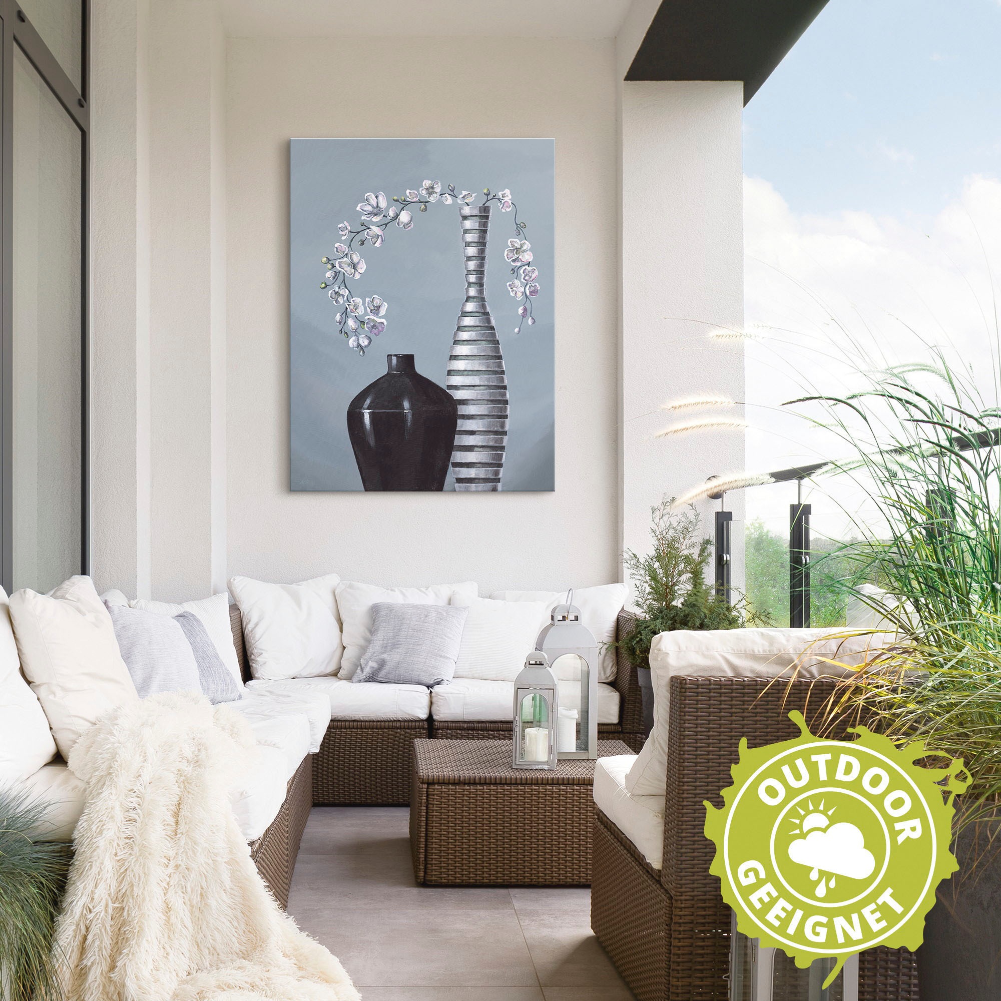 Artland Wandbild »Metallische Vasen«, Vasen & Töpfe, (1 St.), als Alubild, Outdoorbild, Leinwandbild, Poster, Wandaufkleber