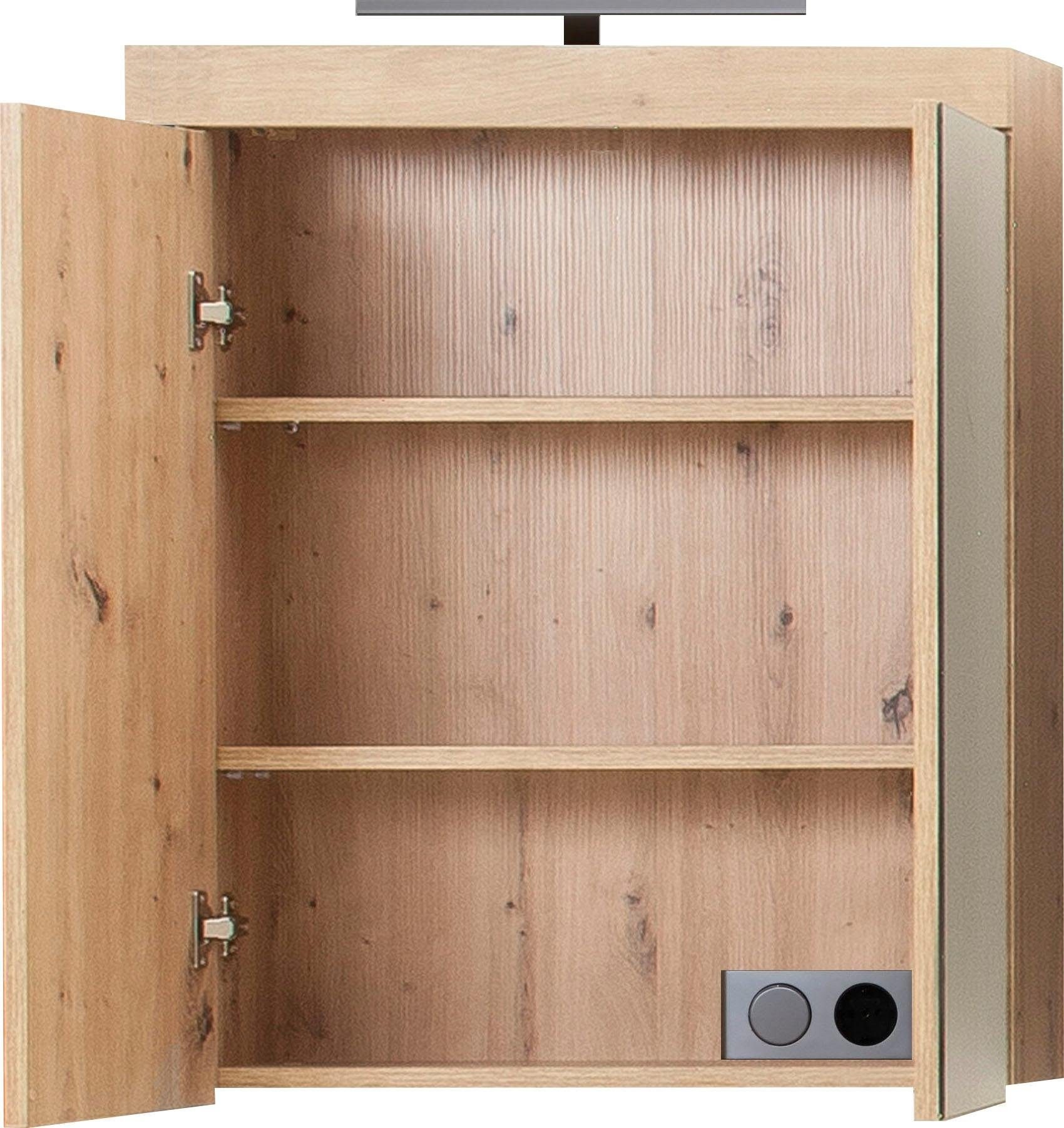 INOSIGN Spiegelschrank »Avena«, Badezimmerschrank wahlweise mit LED-Beleuchtung - (B/T/H) 60/17/77 cm