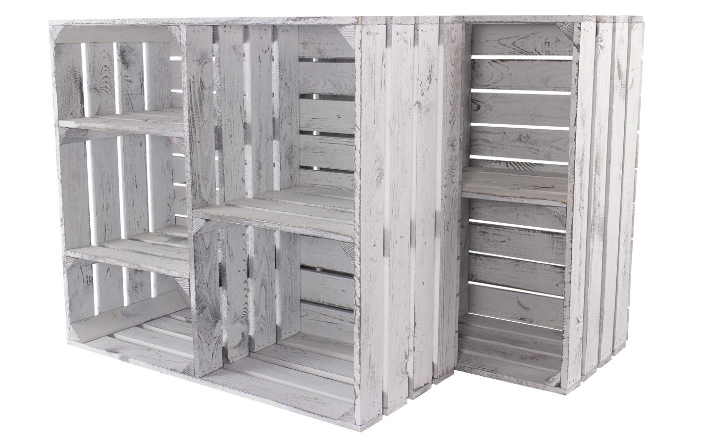 Holz Zollhaus Regal »Vintage Shabby, Weiss, 77 x 68 cm«