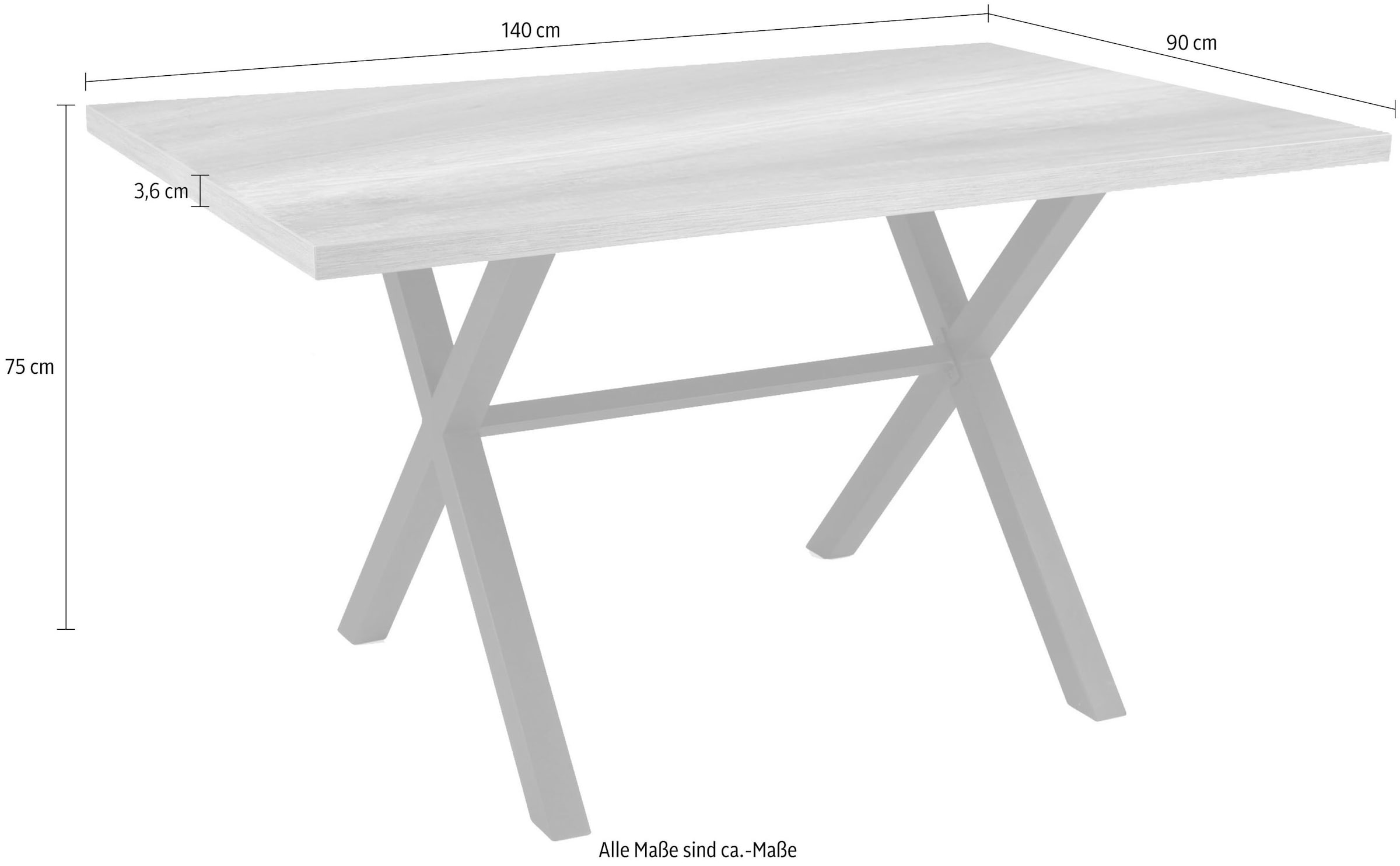 HELA Esstisch »Bonny« Breite 140 cm