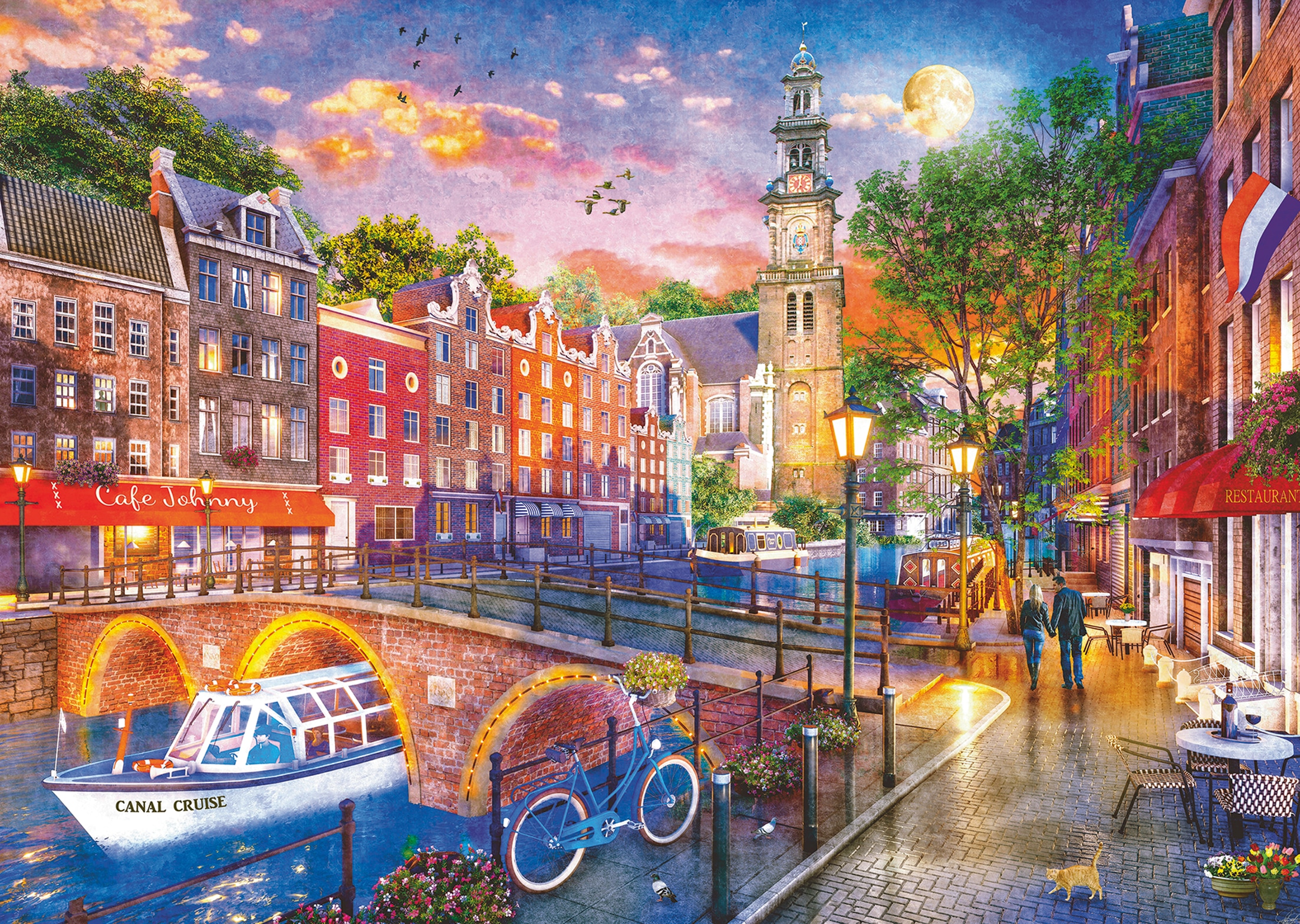 Ravensburger Puzzle »Sonnenuntergang Amsterdam 1000p« Made in Germany