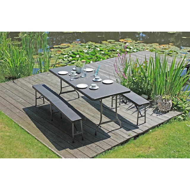Garden Pleasure Bierzeltgarnitur »Ventana«, 3-tlg., 2 Bänke, Tisch,  Kunststoff bestellen