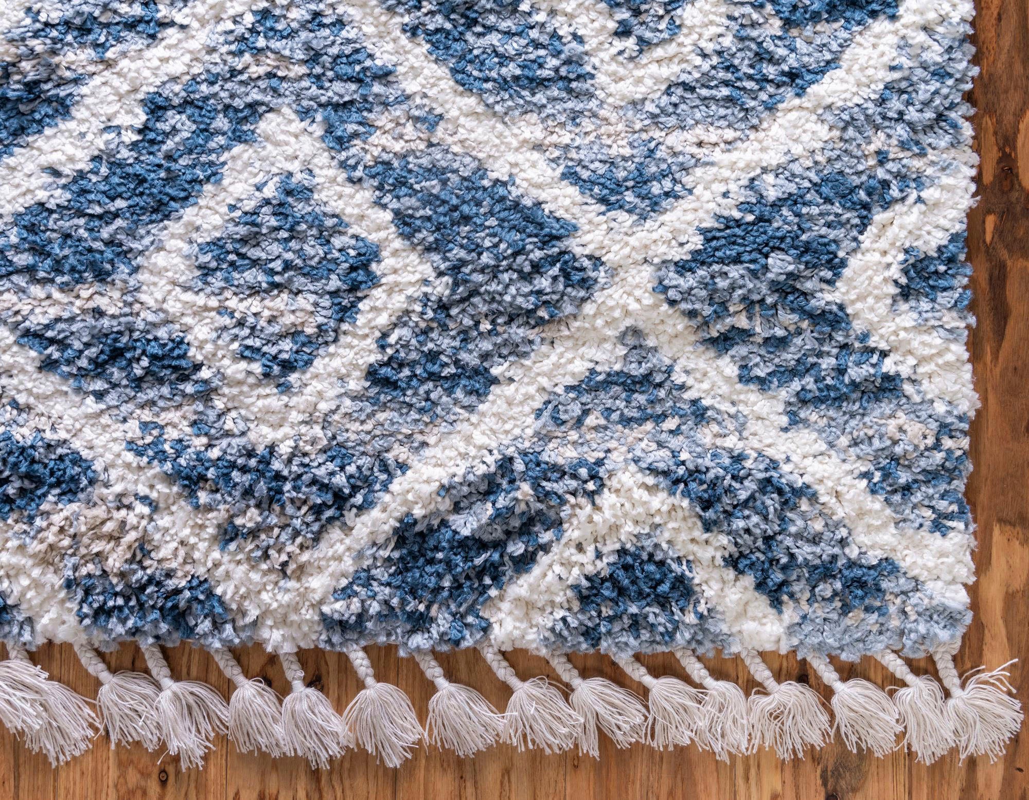 Myflair Möbel & Accessoires Hochflor-Teppich »Top Shag, LAGERRÄUMUNG!«, rechteckig, 32 mm Höhe, gewebt, Rauten Design, melierte Optik, weich & kuschelig, mit Fransen