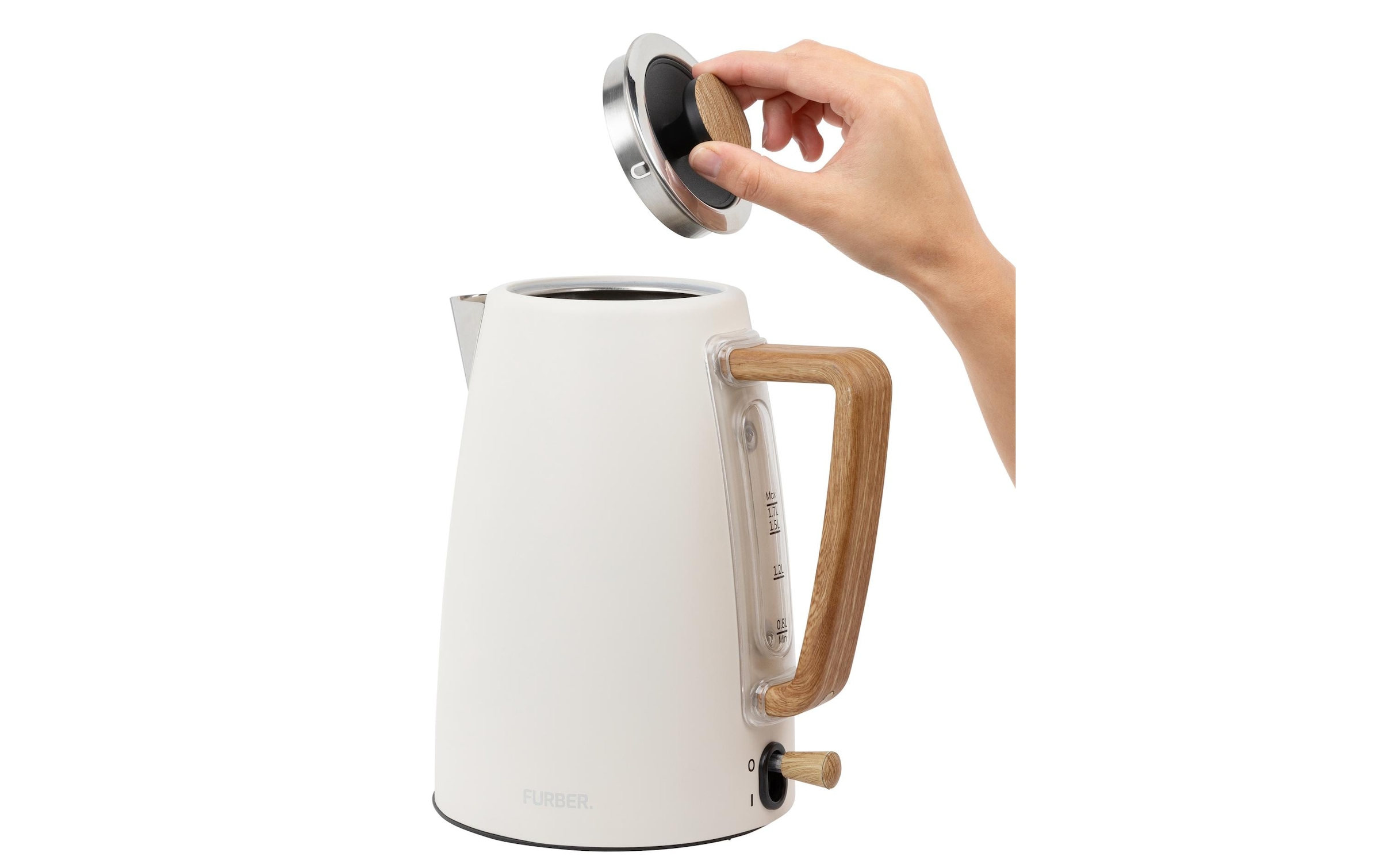 FURBER Wasserkocher »Wasserkocher Creu/Holz« 1,7 l 2200 W