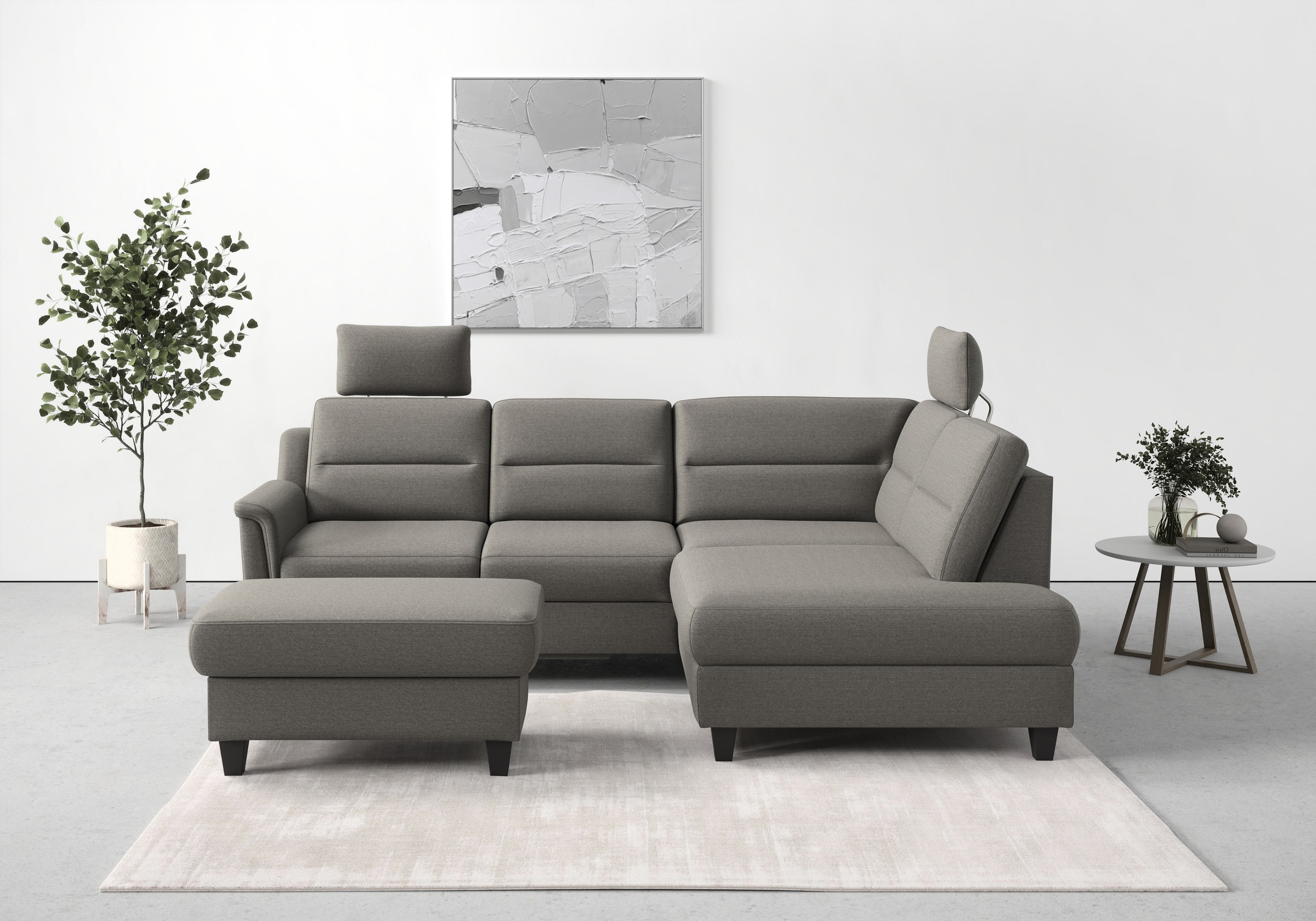 sit&more Stauraumhocker »Farö«, mit Stauraum und Federkern und wengefarbenen Füßen