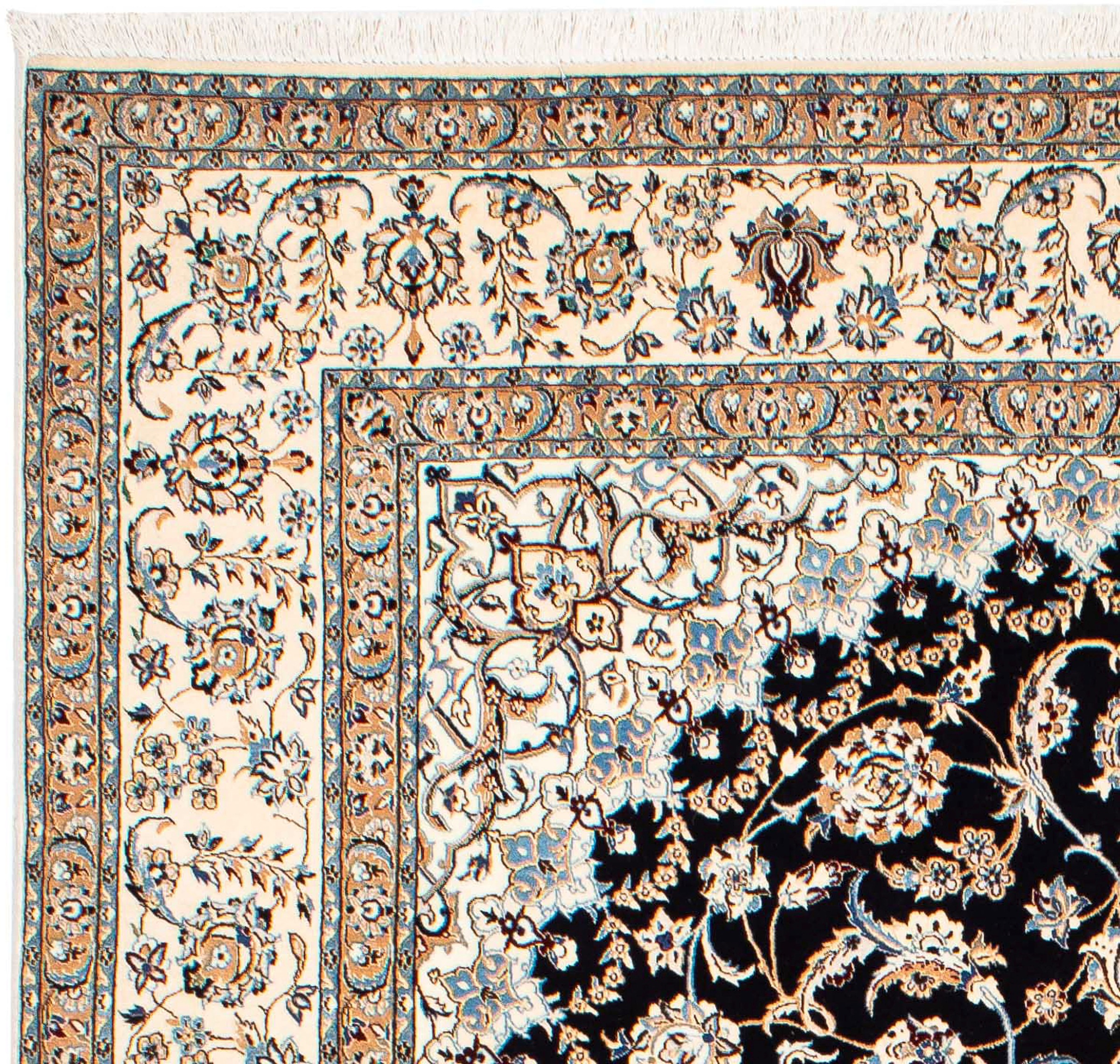 5. Bild von morgenland Orientteppich »Perser - Nain - Premium - 250 x 170 cm - dunkelblau«, rechteckig, Wohnzimmer, Handgeknüpft, Einzelstück mit Zertifikat