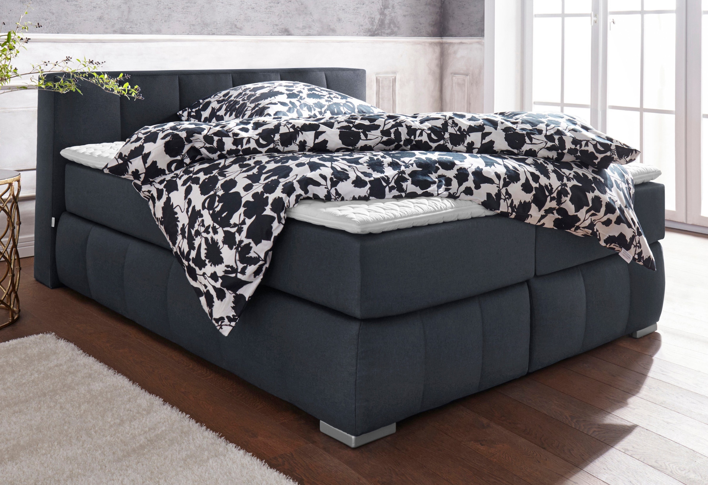 Bild von Guido Maria Kretschmer Home&Living Boxspringbett »Chelles«, inkl. Topper, in XXL- Überlänge 220 cm, Unterbox mit feine Wölbung